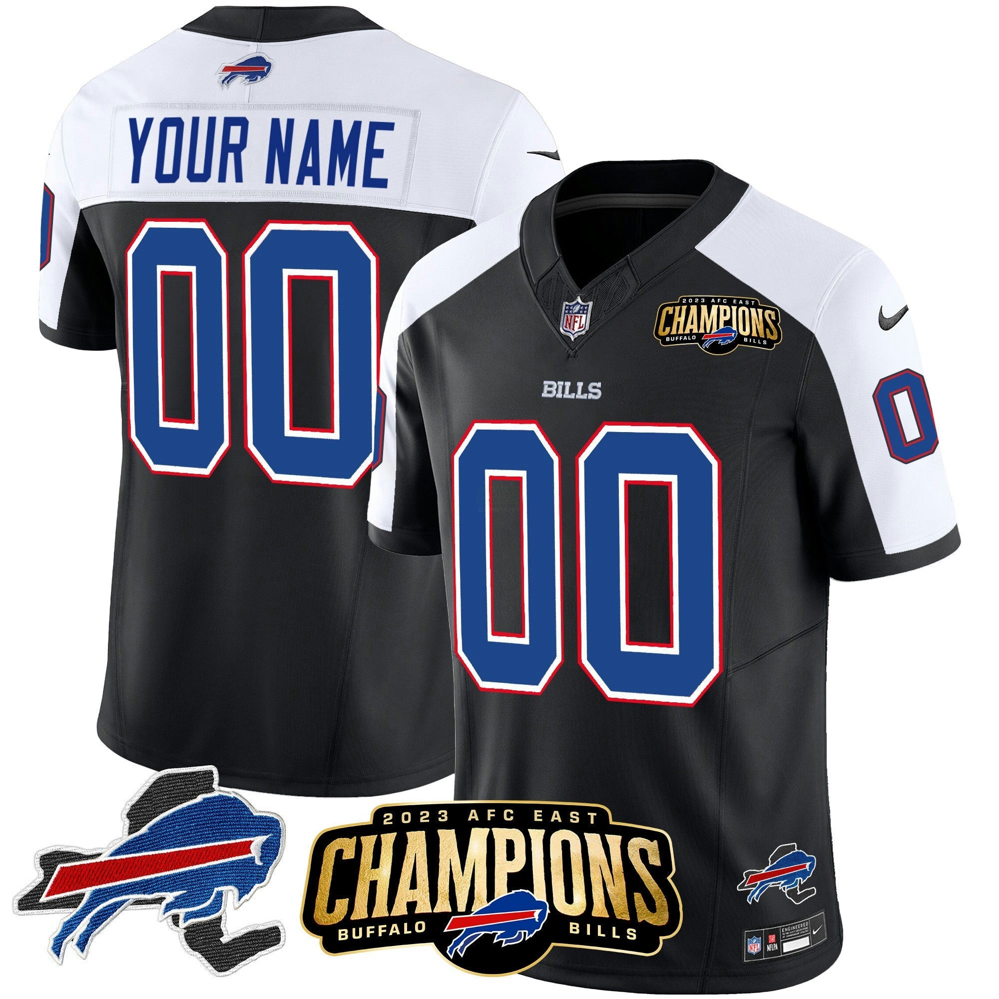 Camisa NFL 2023 AFC East Champions Patch Vapor Jersey V2