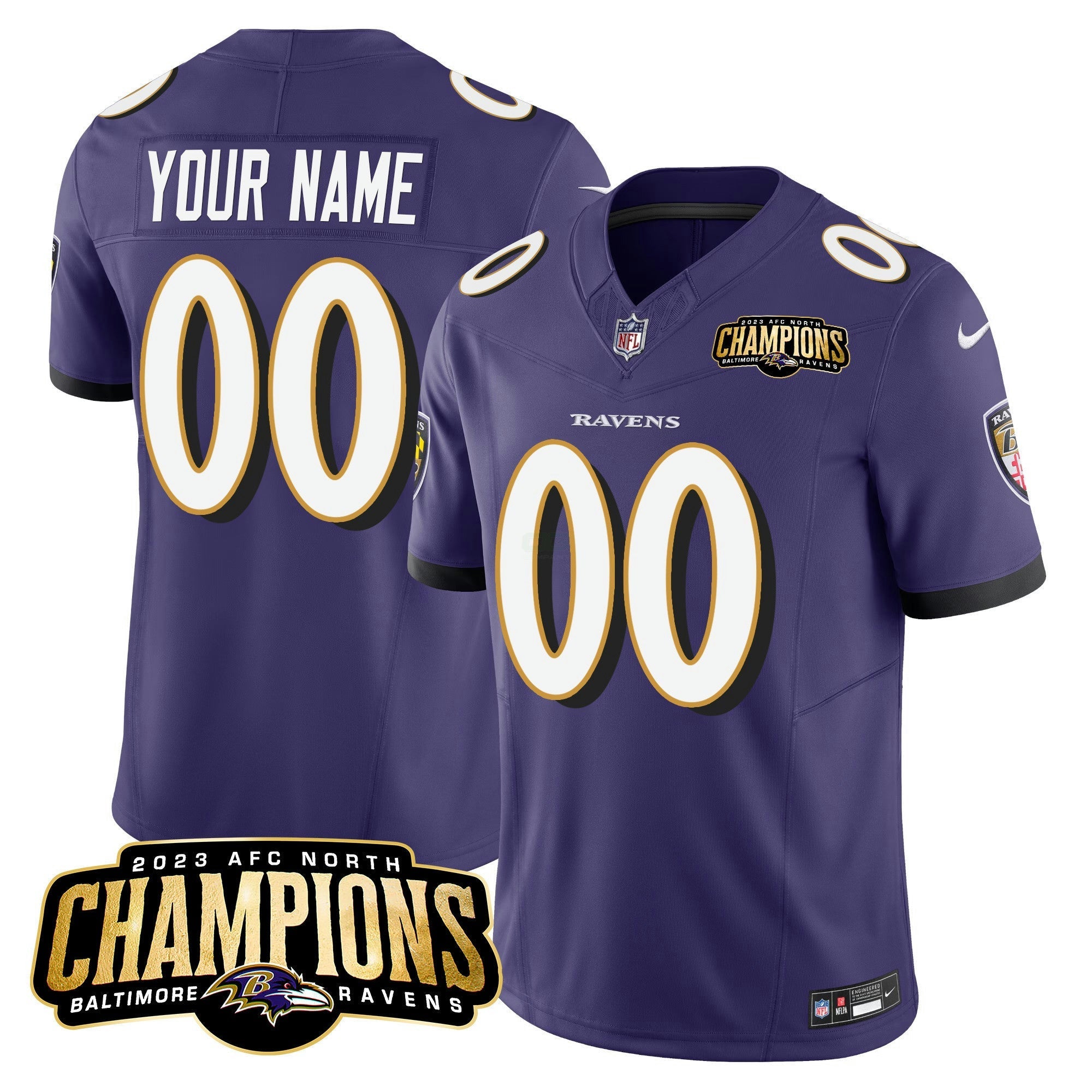 Camisa NFL 2023 AFC North Champions Patch Vapor Limited Jersey