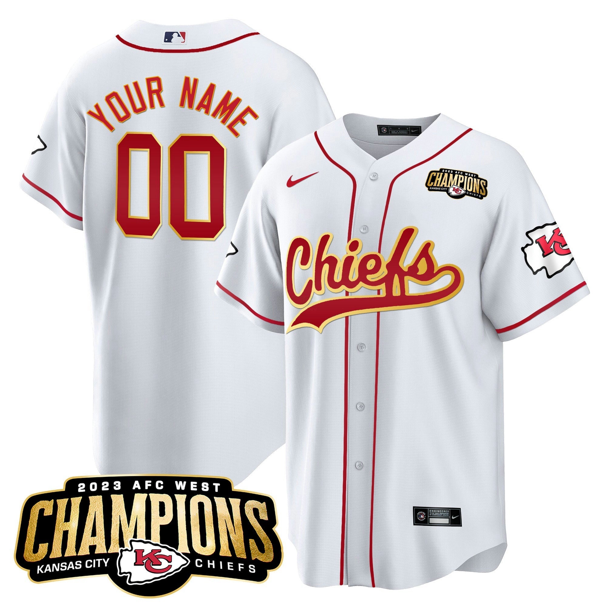 Camisa NFL 2023 AFC West Champions Patch Jersey