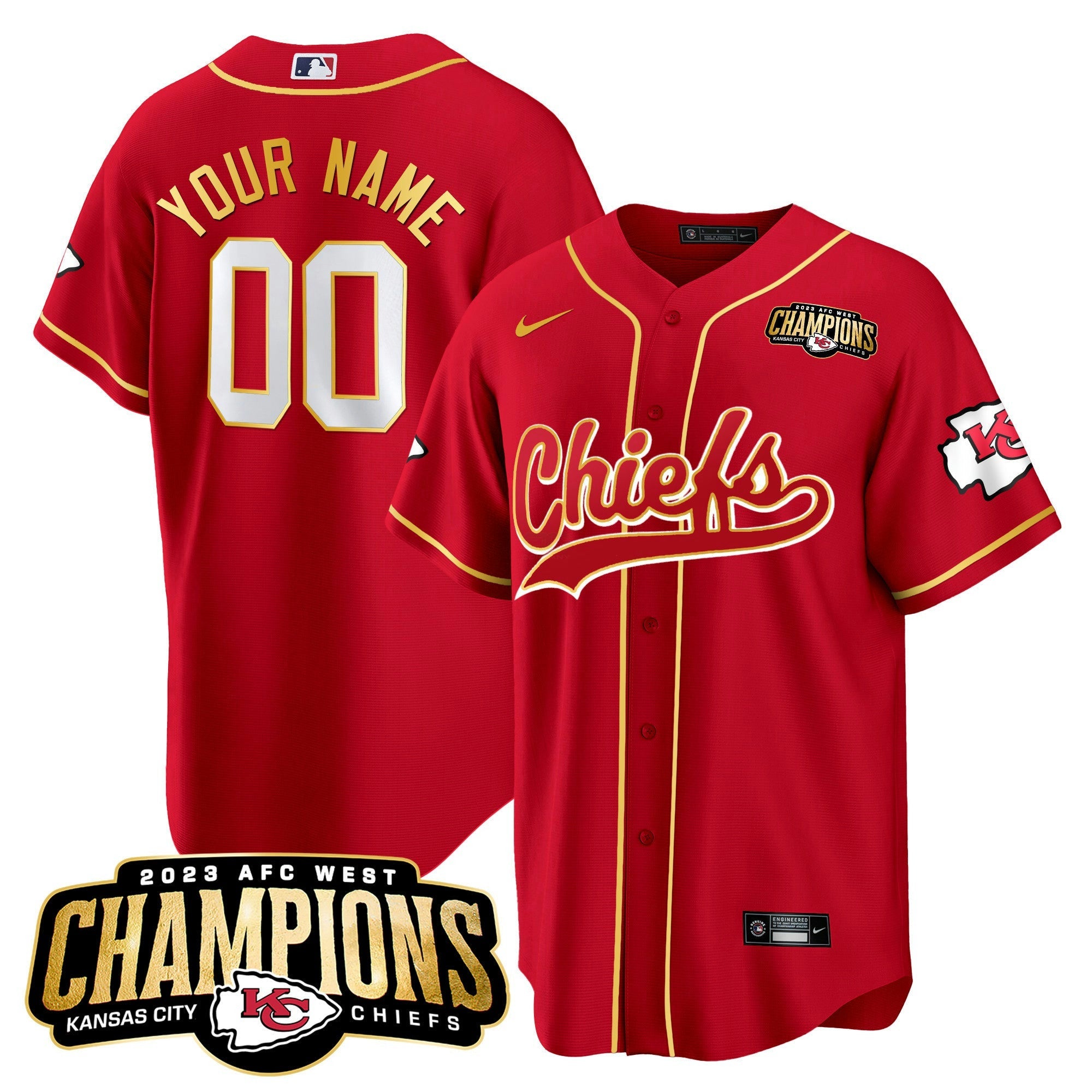 Camisa NFL 2023 AFC West Champions Patch Jersey