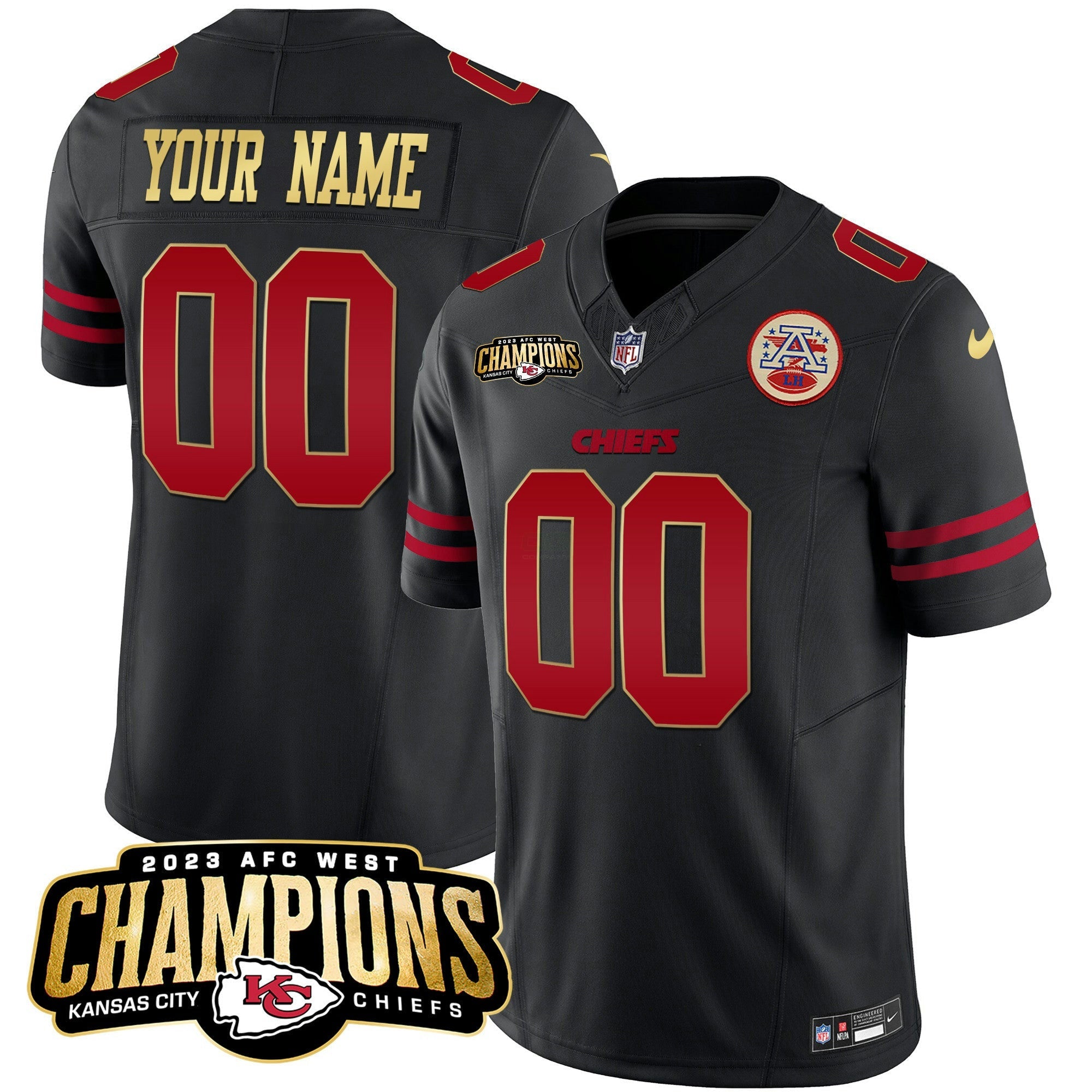Camisa NFL 2023 AFC West Champions Patch Vapor Limited Jersey V2