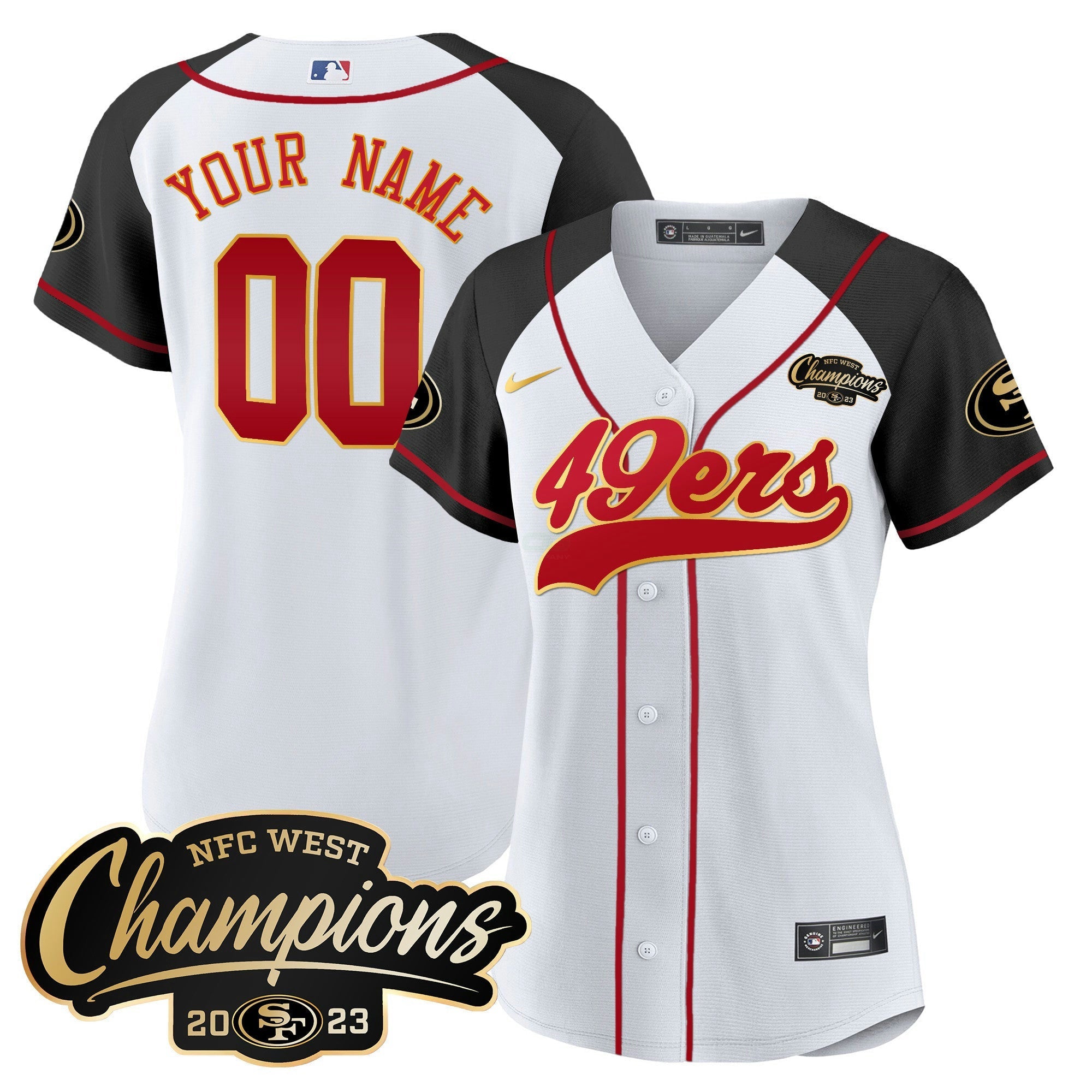 Camisa NFL 2023 NFC West Champions Baseball Gold Trim Jersey