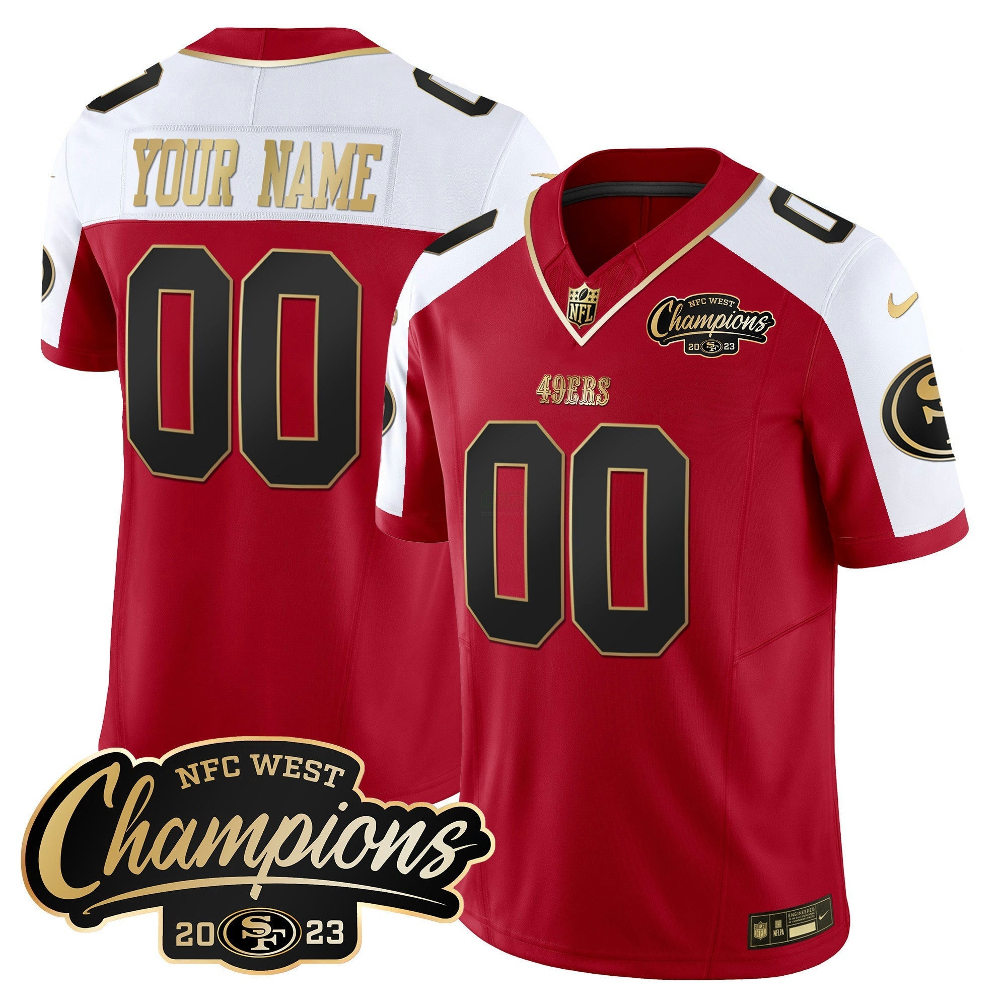 Camisa NFL 2023 NFC West Champions Patch Vapor Jersey