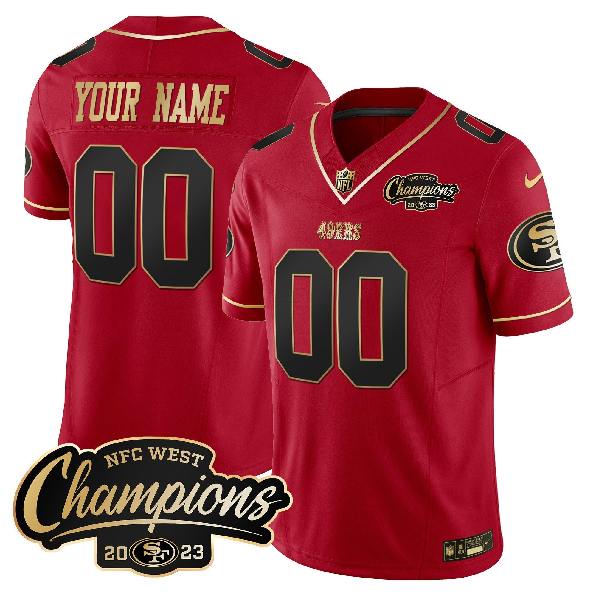 Camisa NFL 2023 NFC West Champions Patch Vapor Jersey