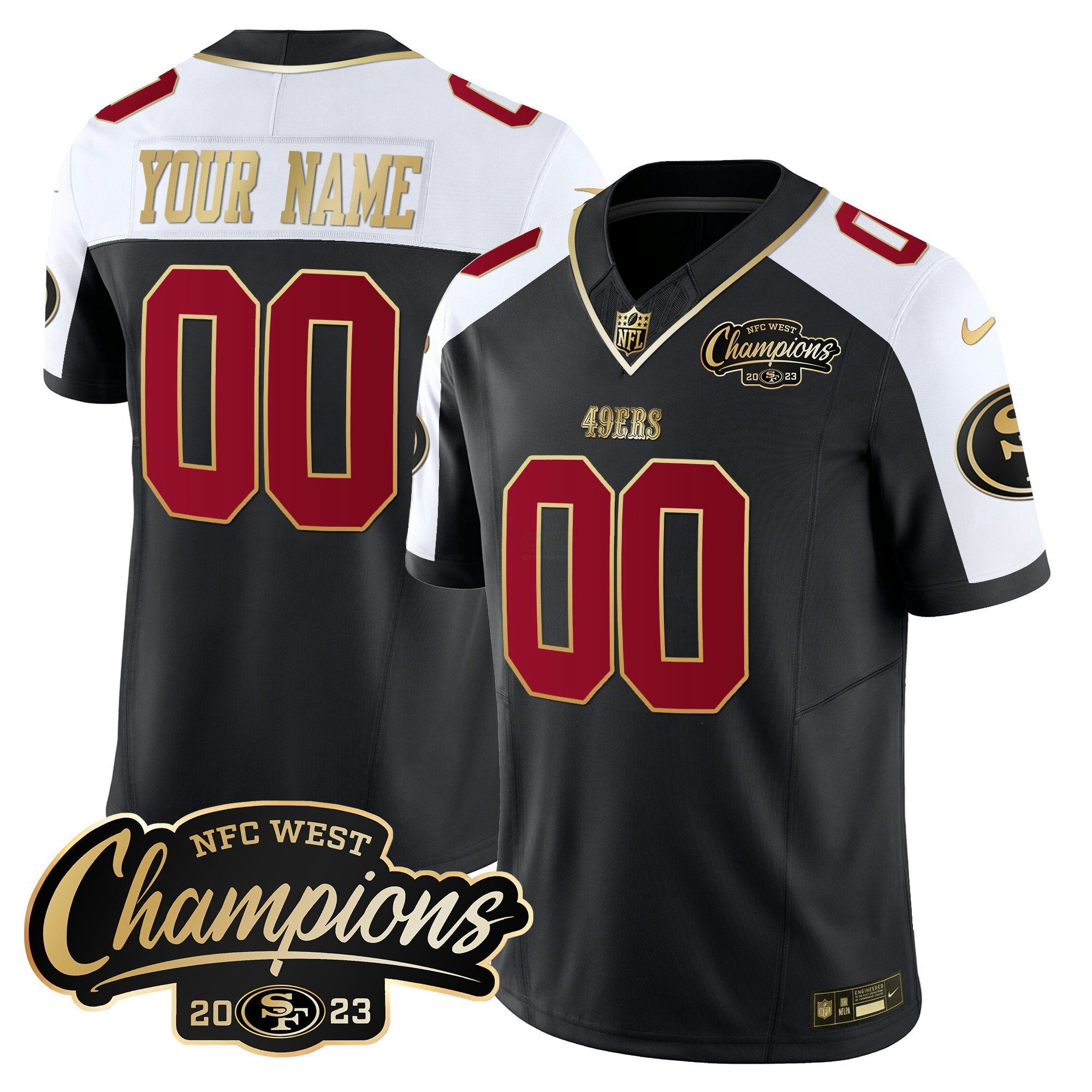 Camisa NFL 2023 NFC West Champions Patch Vapor Jersey