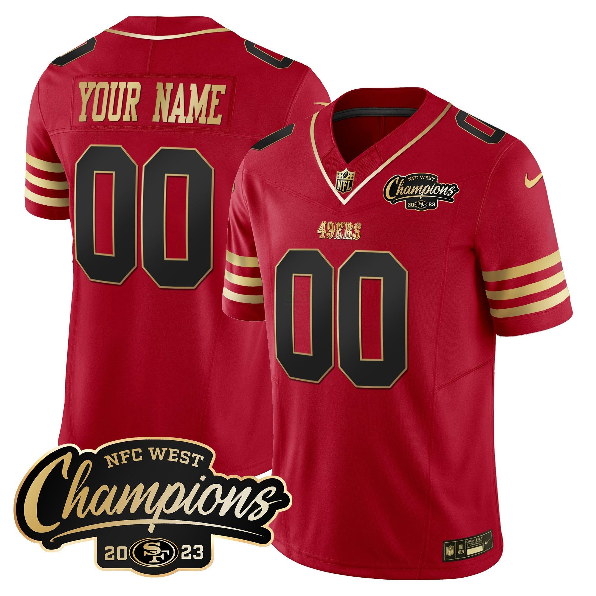 Camisa NFL 2023 NFC West Champions Patch Vapor Jersey