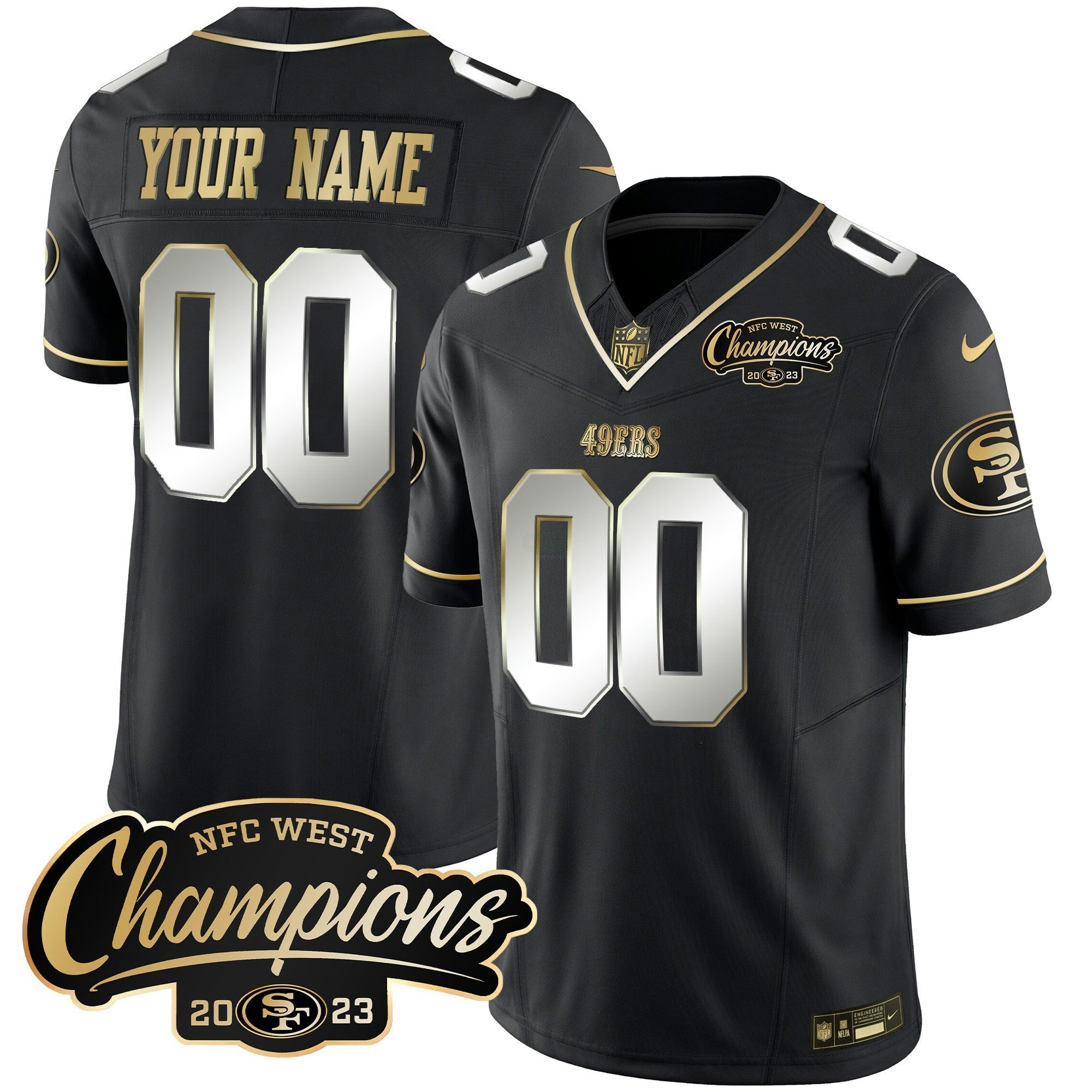 Camisa NFL 2023 NFC West Champions Patch Vapor Jersey