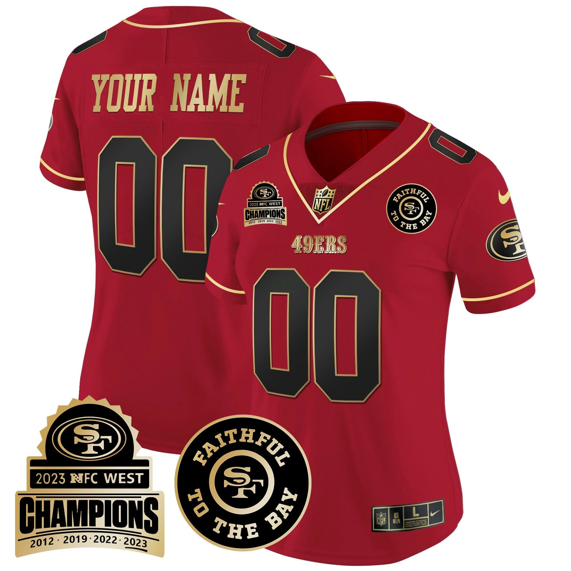 Camisa NFL 2023 NFC West Champions Patch Vapor Jersey V3