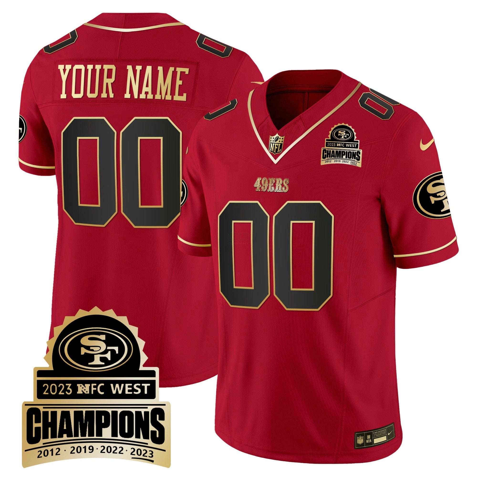 Camisa NFL 2023 NFC West Champions Patch Vapor Jersey V4