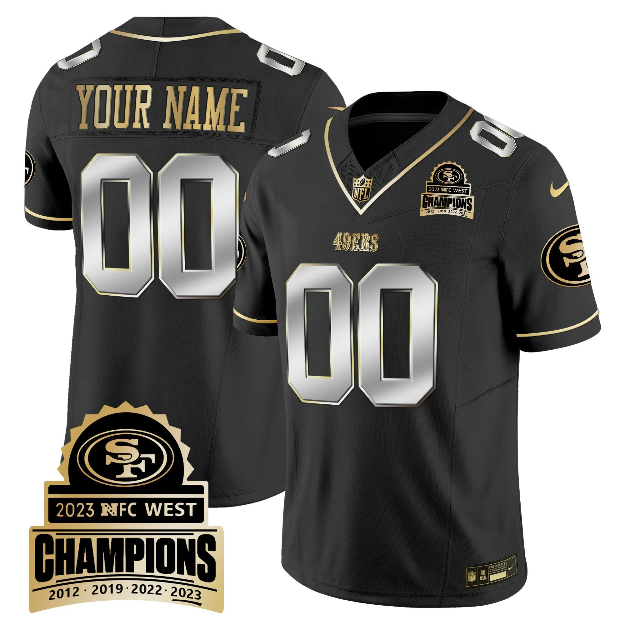 Camisa NFL 2023 NFC West Champions Patch Vapor Jersey V4