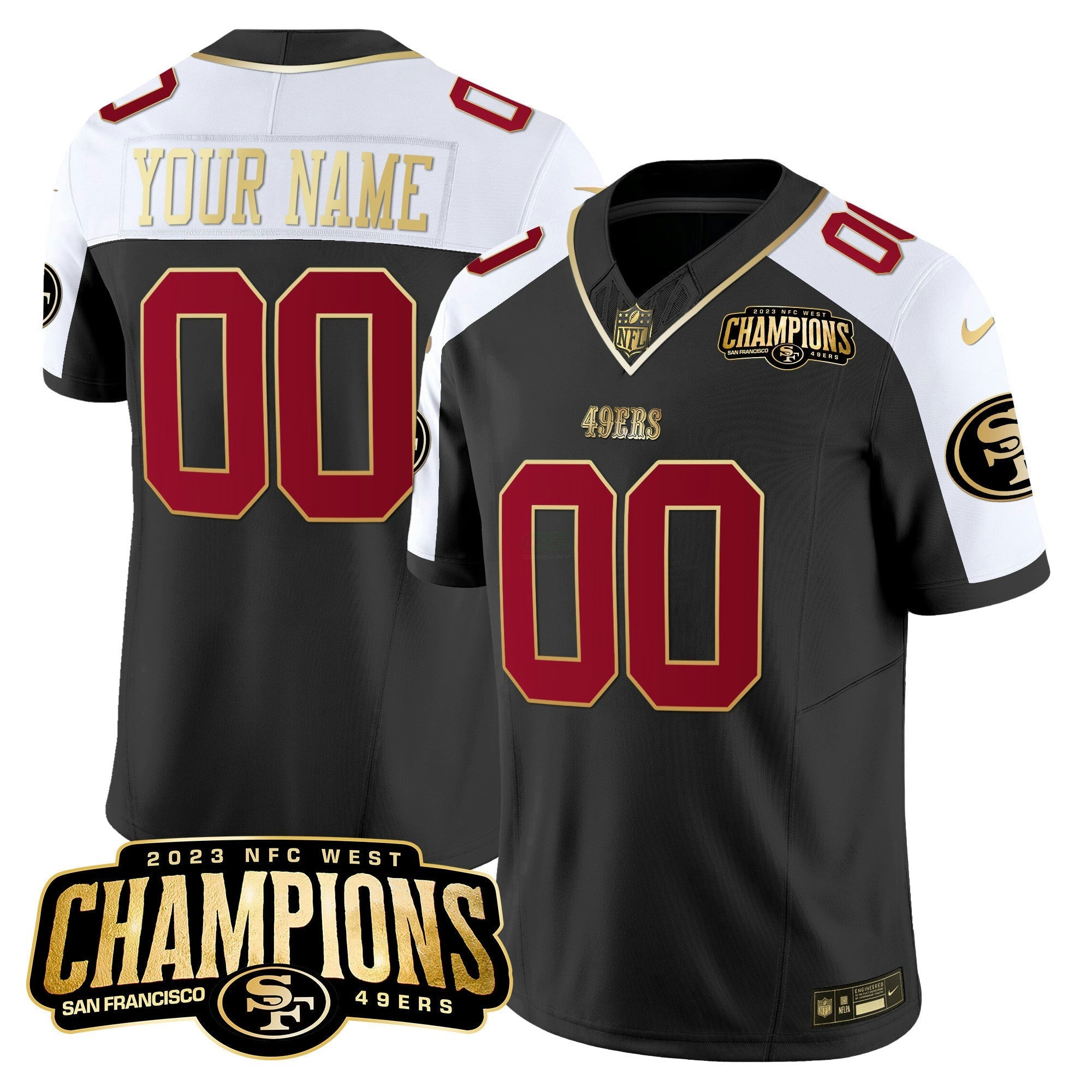 Camisa NFL 2023 NFC West Champions Patch Vapor Jersey V2