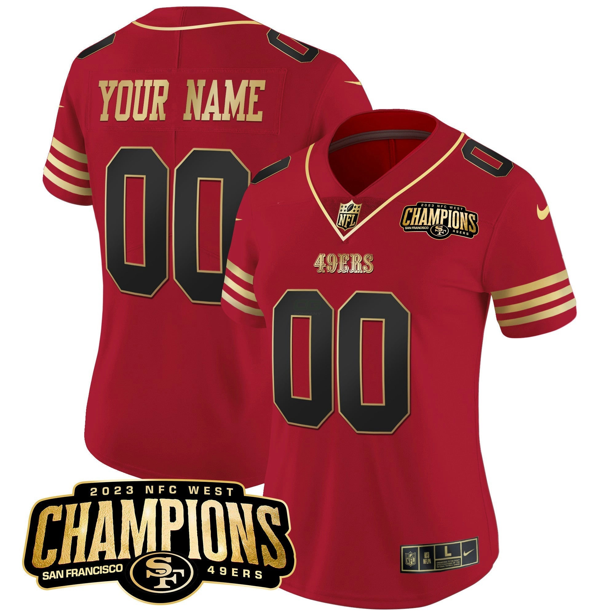 Camisa NFL 2023 NFC West Champions Patch Vapor Jersey V2
