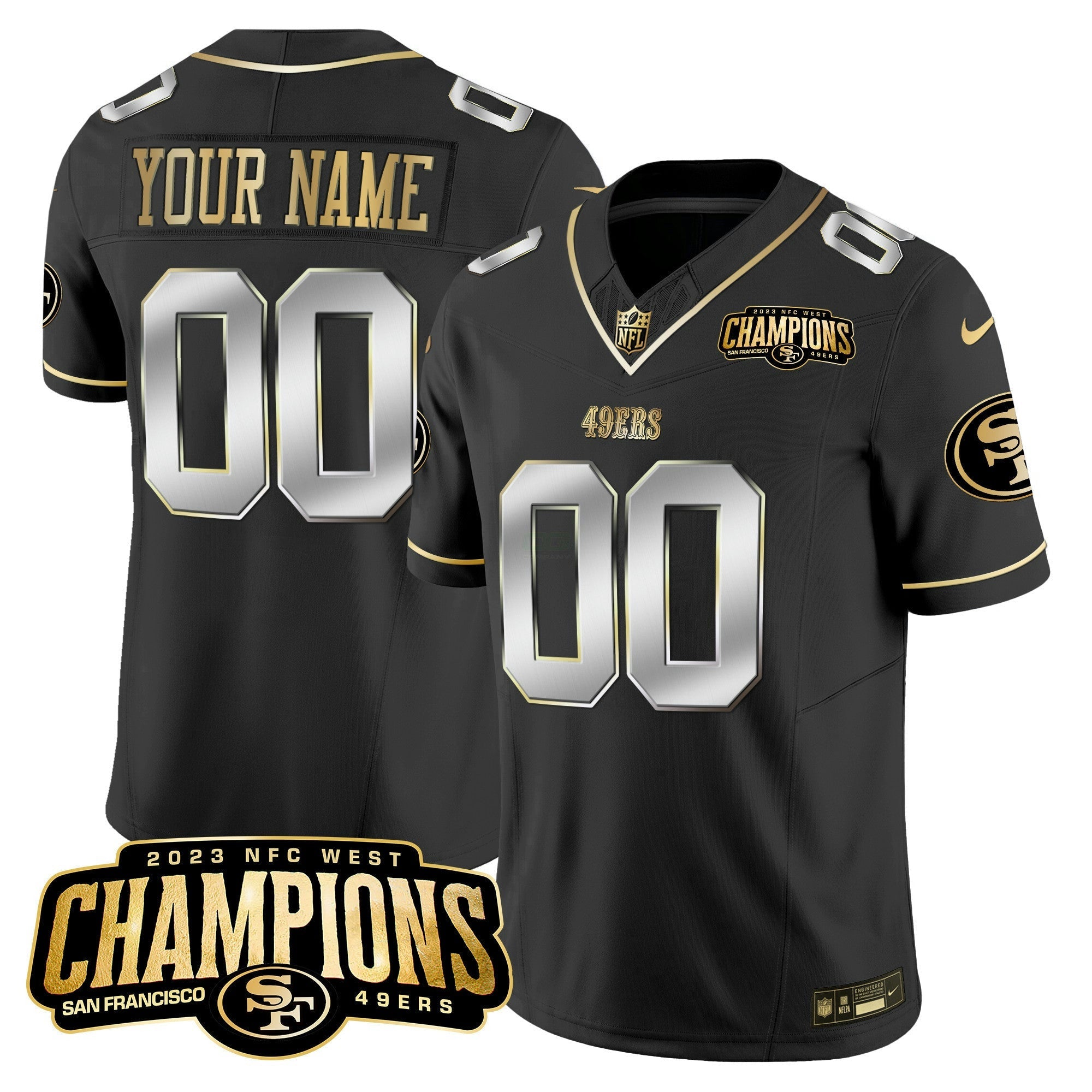 Camisa NFL 2023 NFC West Champions Patch Vapor Jersey V2