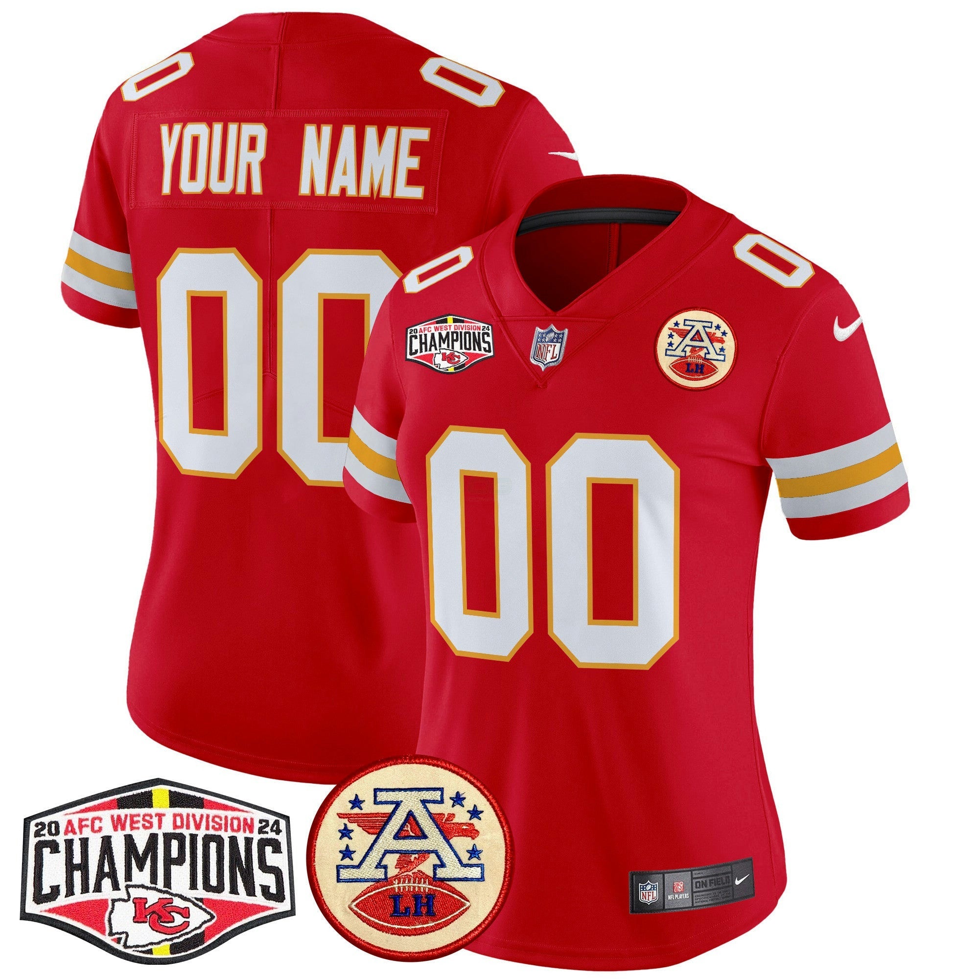 Camisa NFL 2024 AFC West Division Champions Patch Vapor Limited Jersey