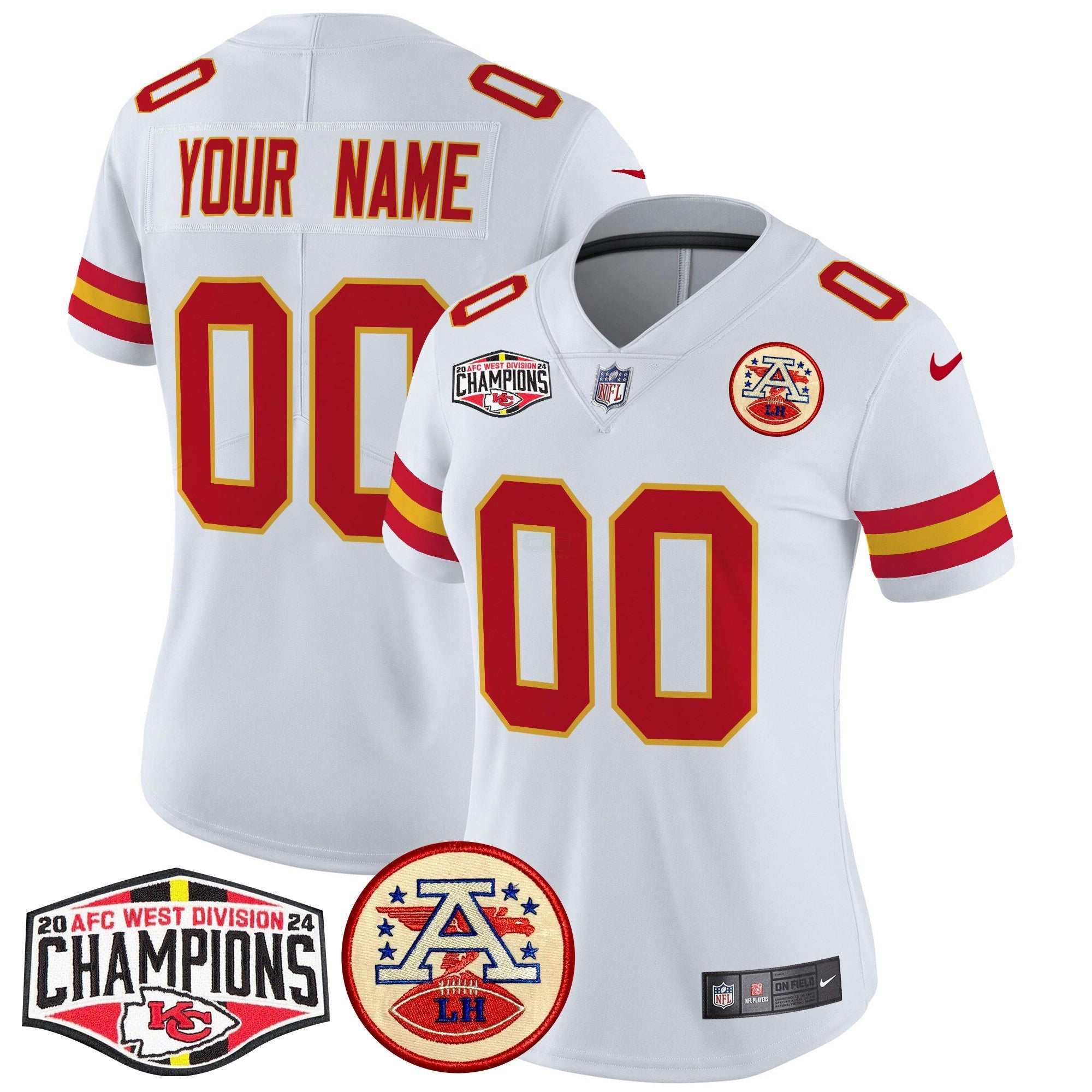 Camisa NFL 2024 AFC West Division Champions Patch Vapor Limited Jersey