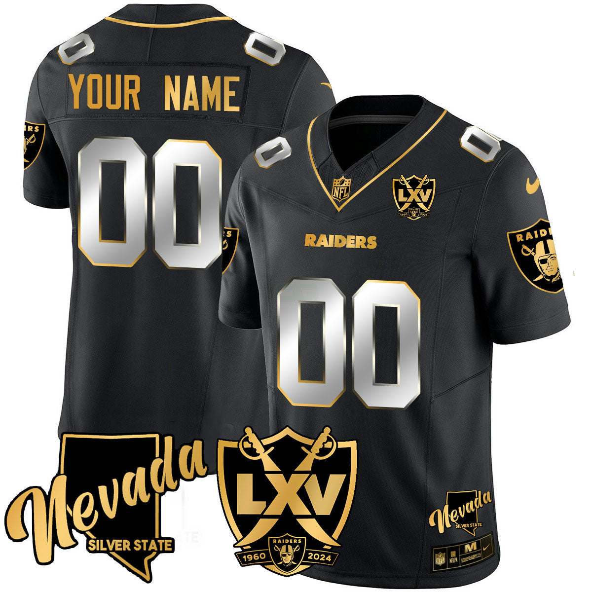 Camisa NFL 2024 Dourada Vapor Limited Jersey – 65th Anniversary