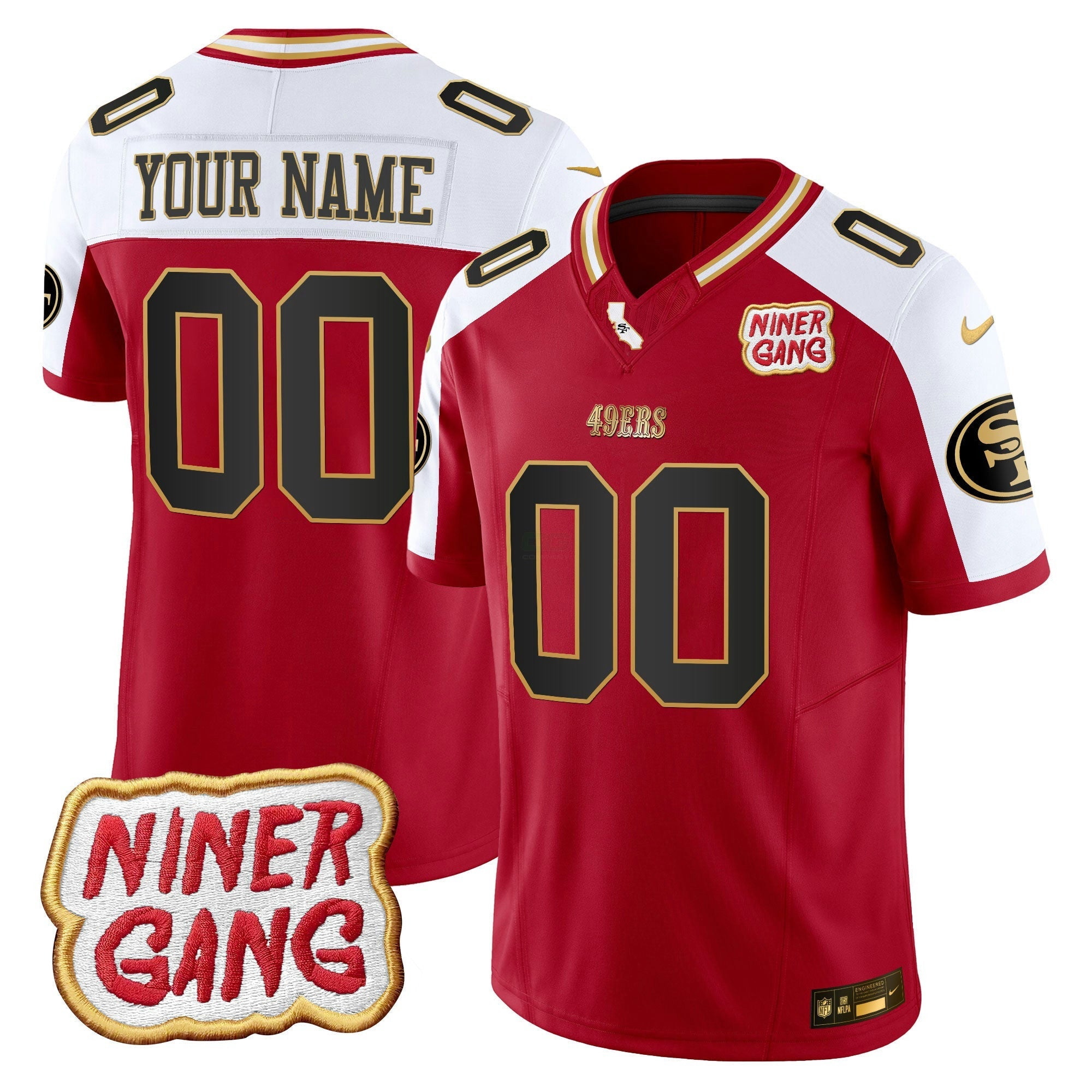 Camisa NFL 2024 Niner Gang Patch Vapor Jersey V2