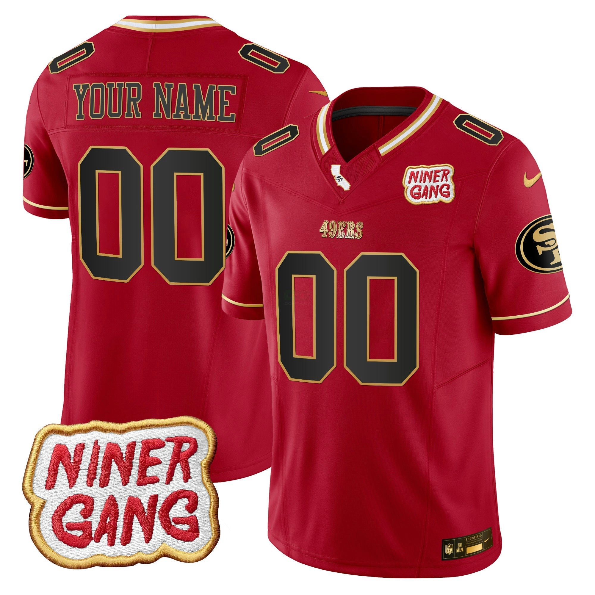 Camisa NFL 2024 Niner Gang Patch Vapor Jersey V2
