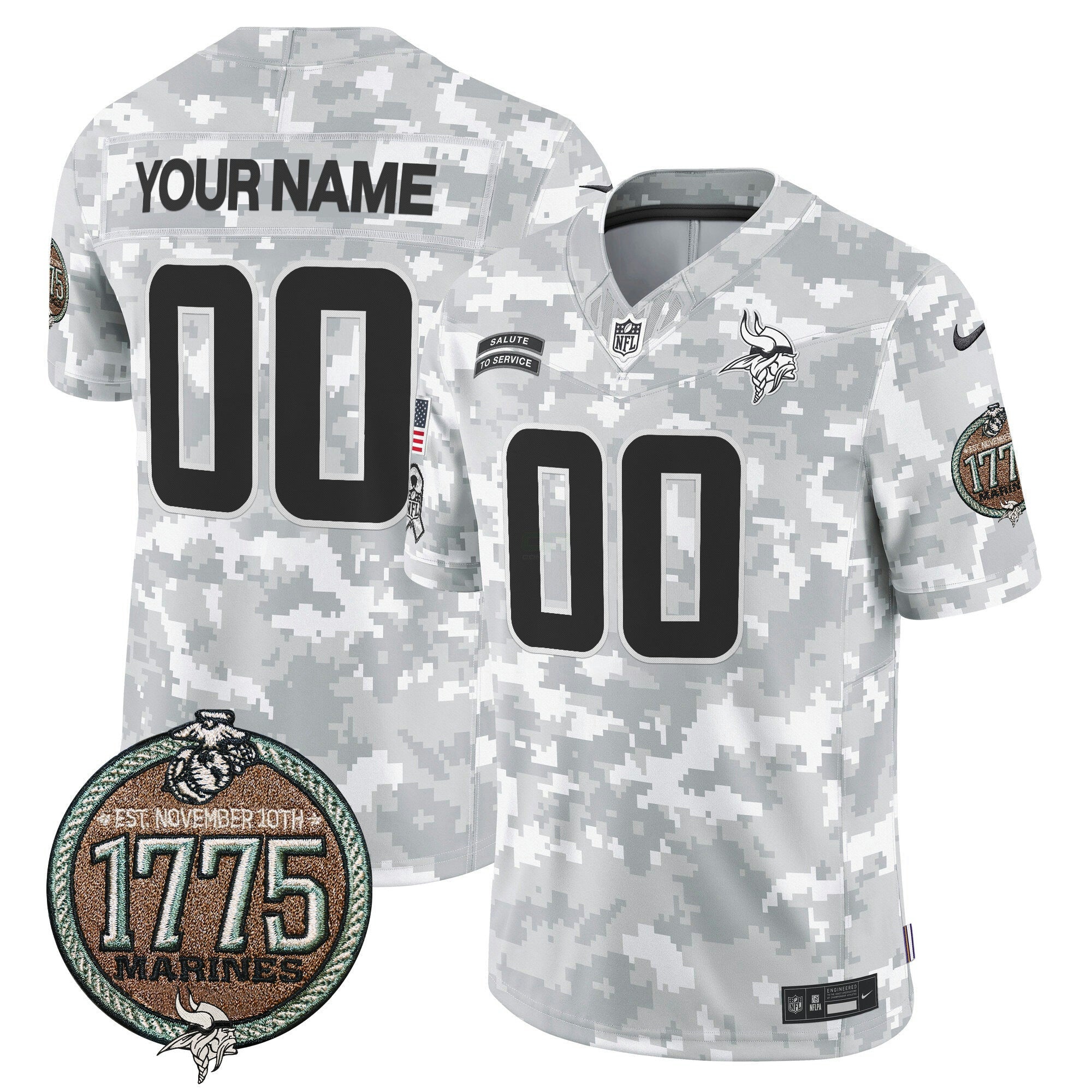 Camisa NFL 2024 Salute to Service Establishment Year Patch Vapor Limited Jersey
