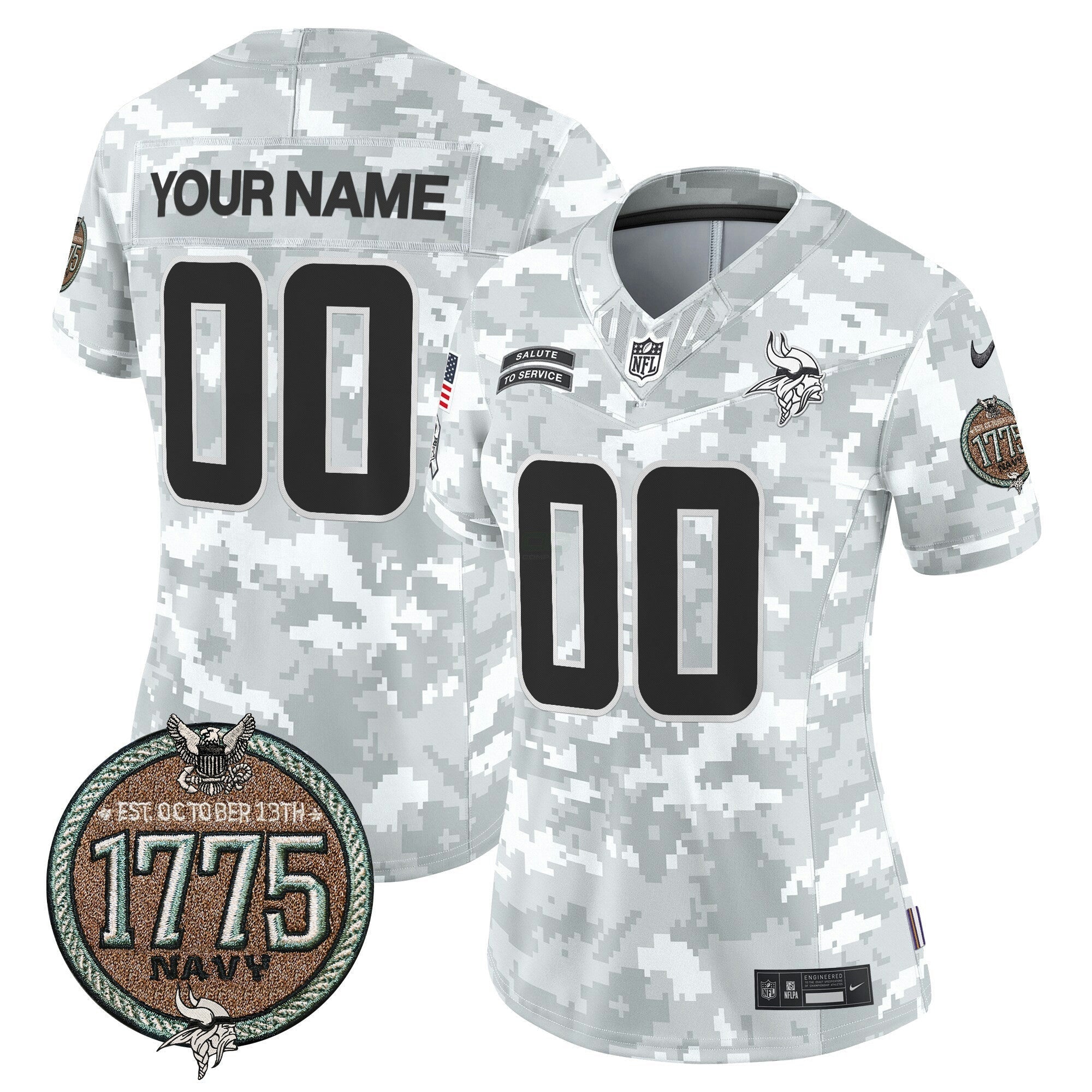 Camisa NFL 2024 Salute to Service Establishment Year Patch Vapor Limited Jersey