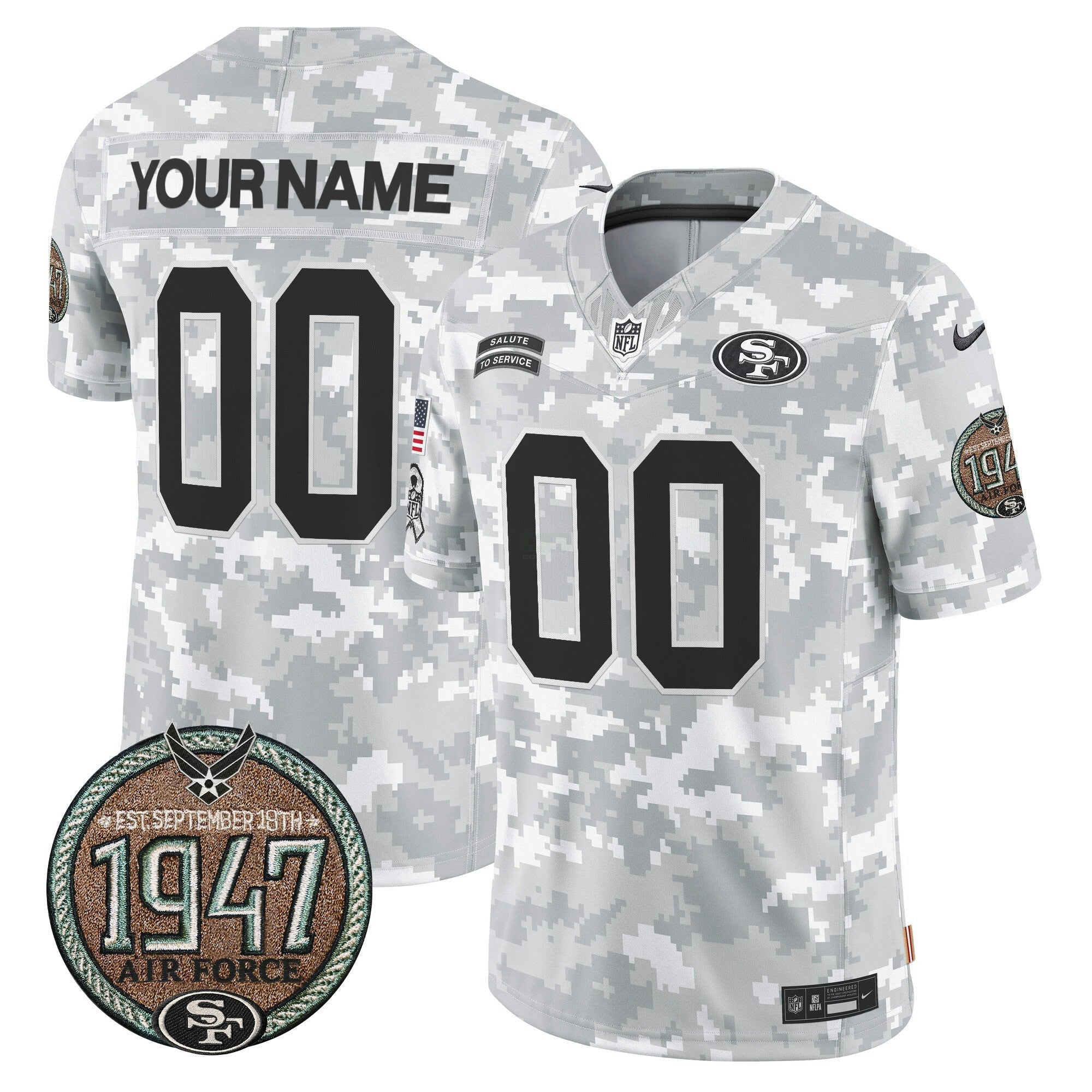 Camisa NFL 2024 Salute to Service Establishment Year Patch Vapor Limited Jersey