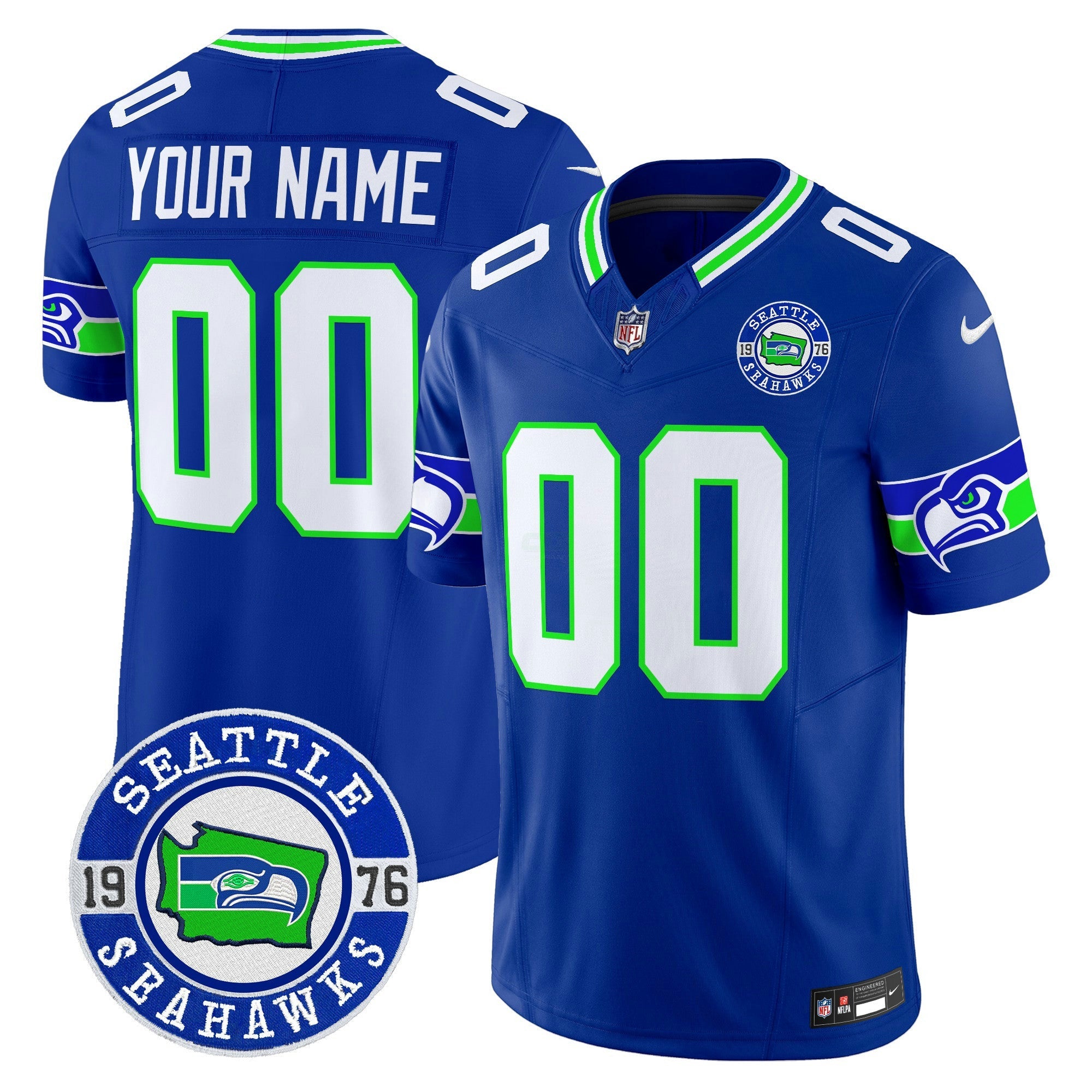 Camisa NFL 2025 Seattle Est. 1976 Patch Vapor Limited Jersey