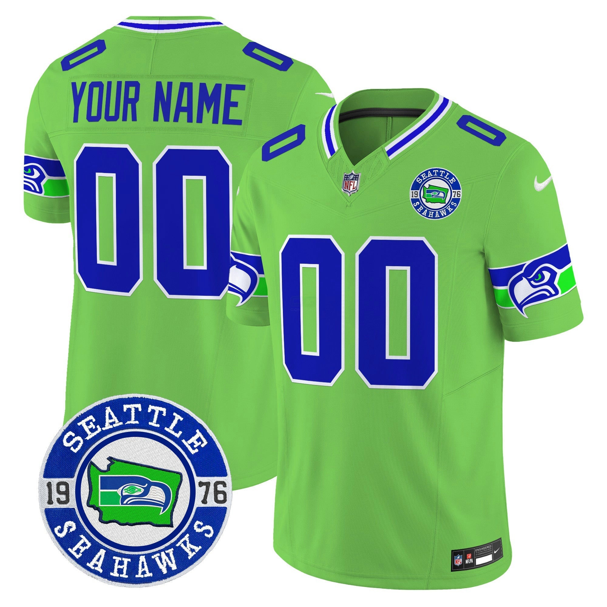 Camisa NFL 2025 Seattle Est. 1976 Patch Vapor Limited Jersey