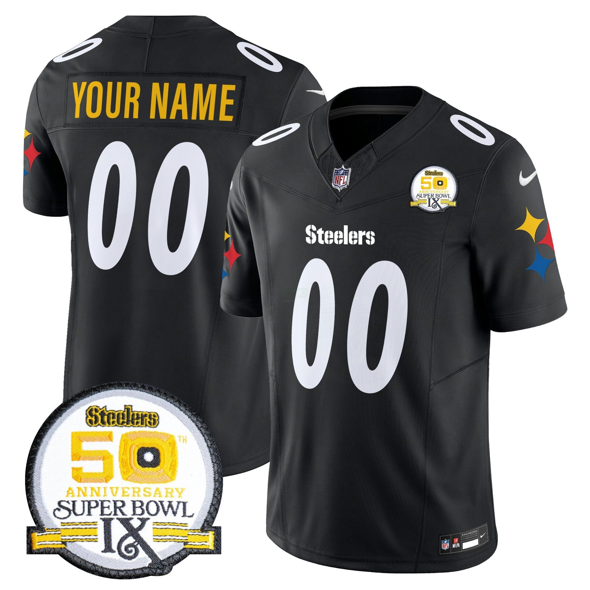Camisa NFL 50th Anniversary Of Super Bowl IX Patch Vapor Limited Jersey V2