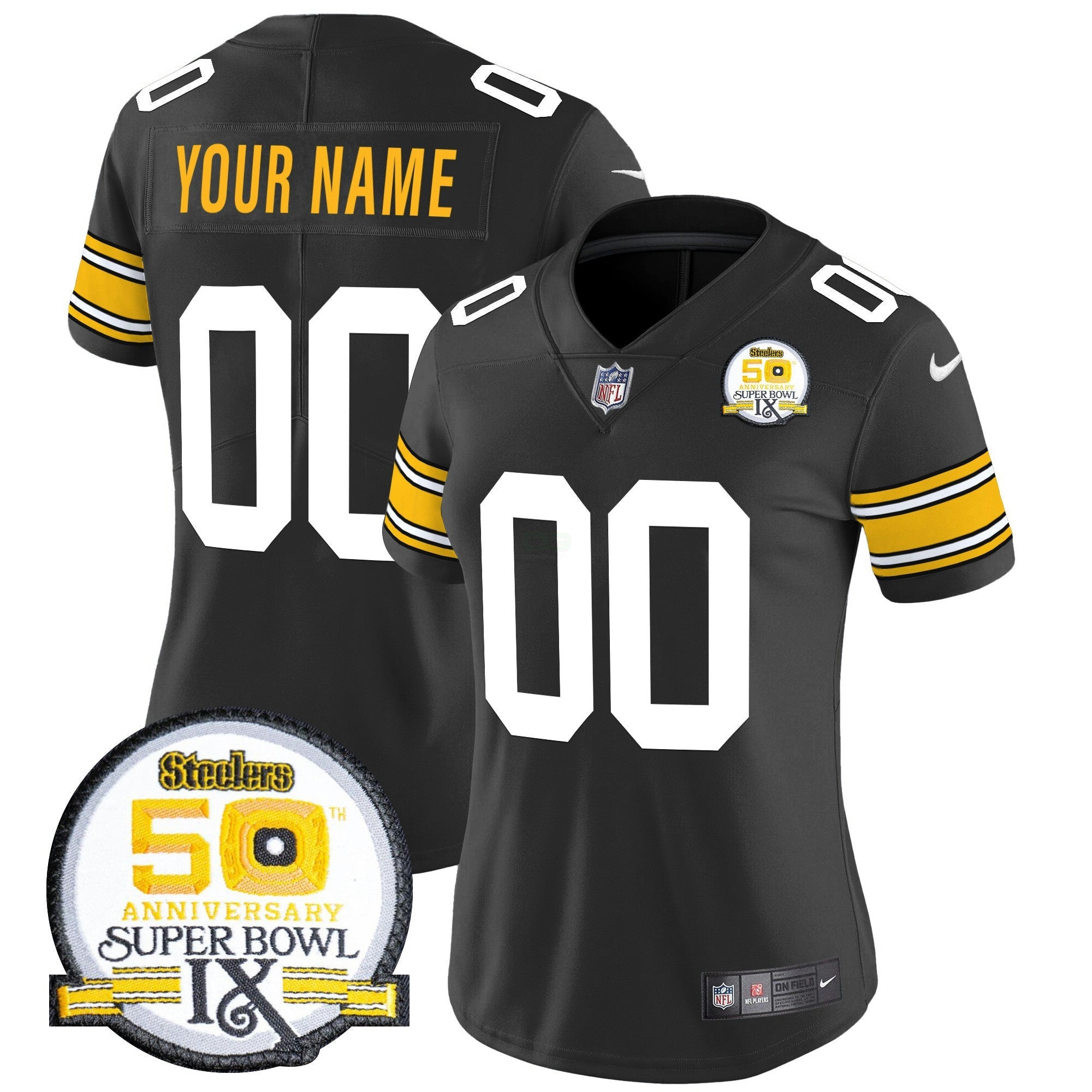 Camisa NFL 50th Anniversary Of Super Bowl IX Patch Vapor Limited Jersey