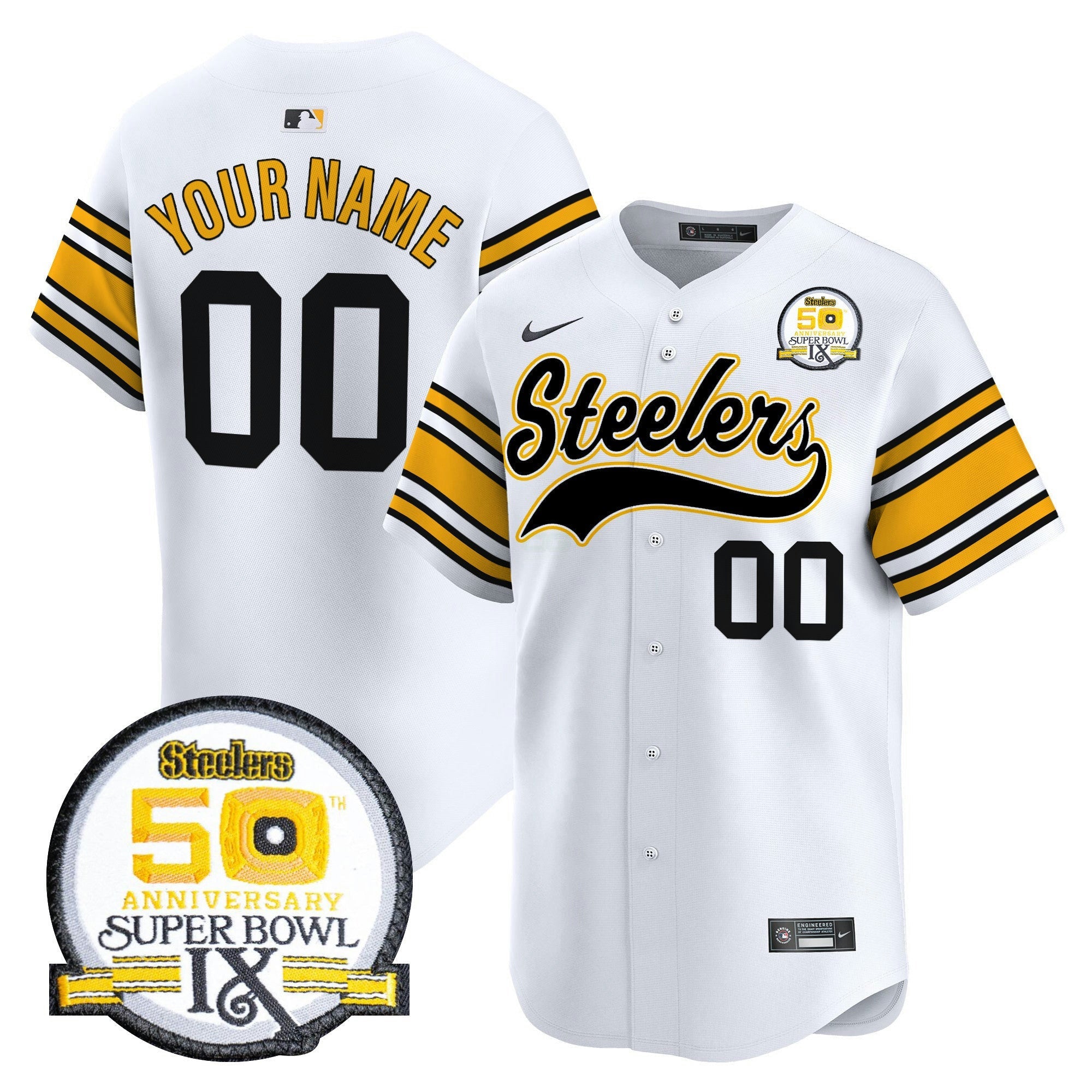 Camisa NFL 50th Anniversary Of Super Bowl IX Patch Vapor Premier Jersey