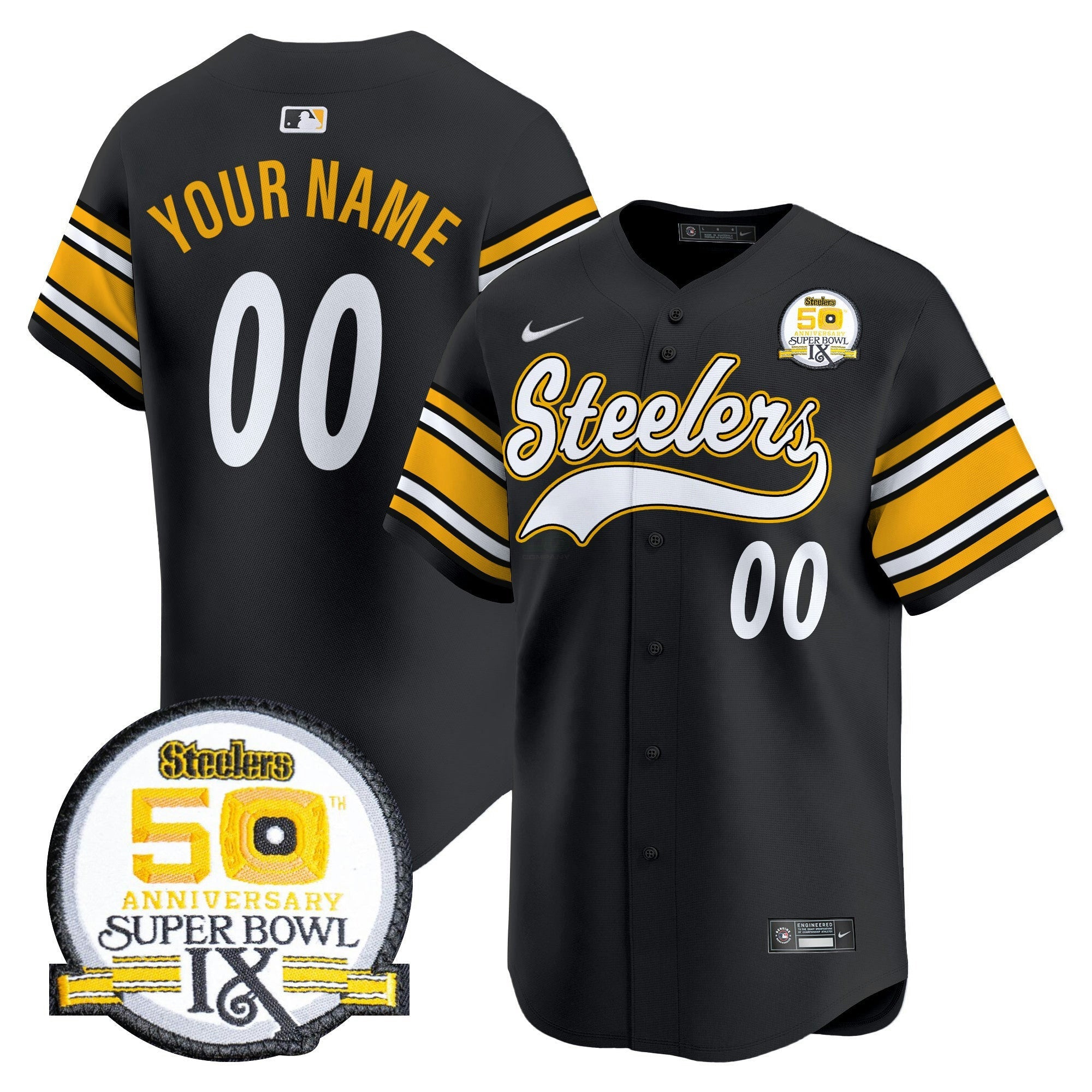 Camisa NFL 50th Anniversary Of Super Bowl IX Patch Vapor Premier Jersey
