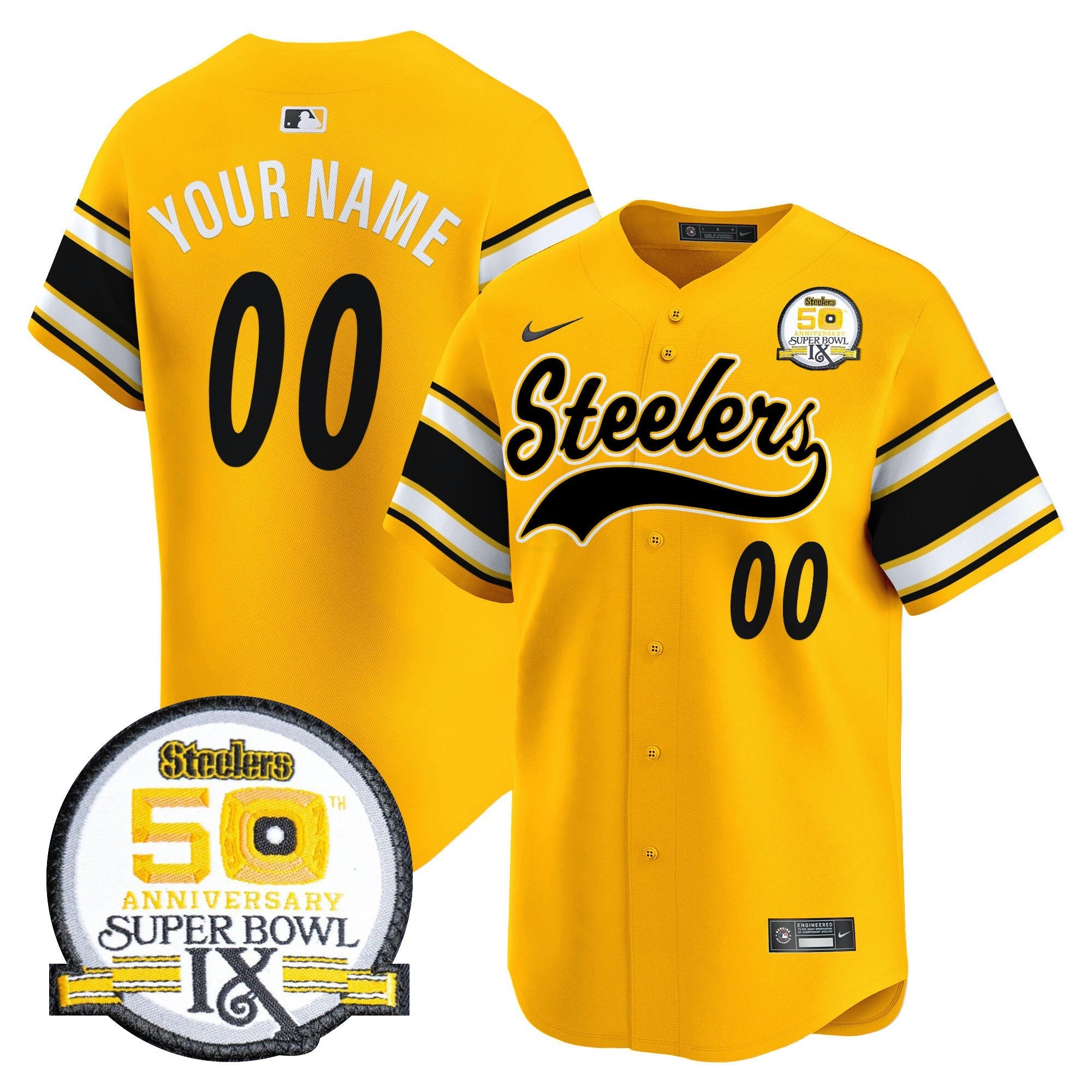 Camisa NFL 50th Anniversary Of Super Bowl IX Patch Vapor Premier Jersey