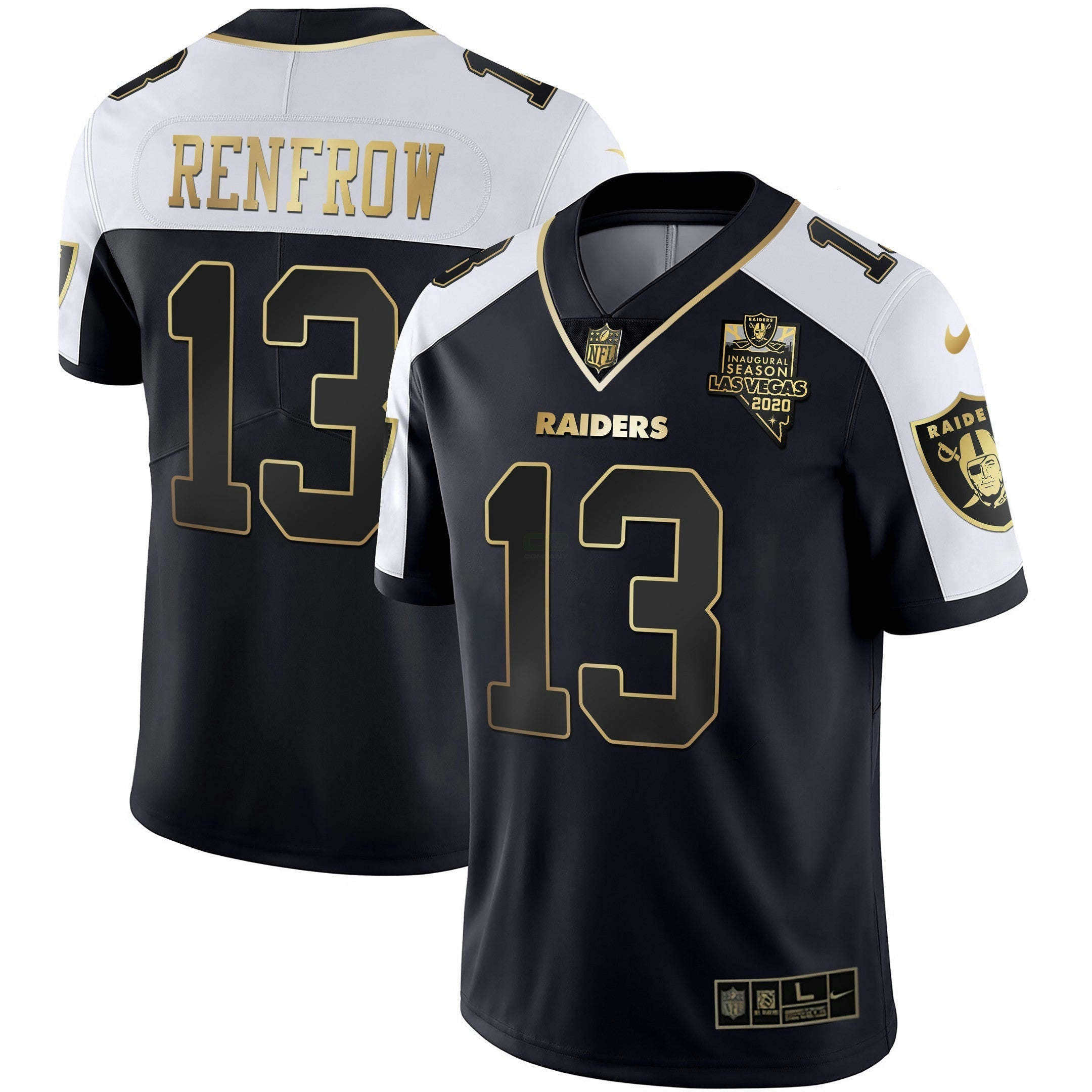 Camisa NFL Alternativa Vapor Preta Dourada Limited