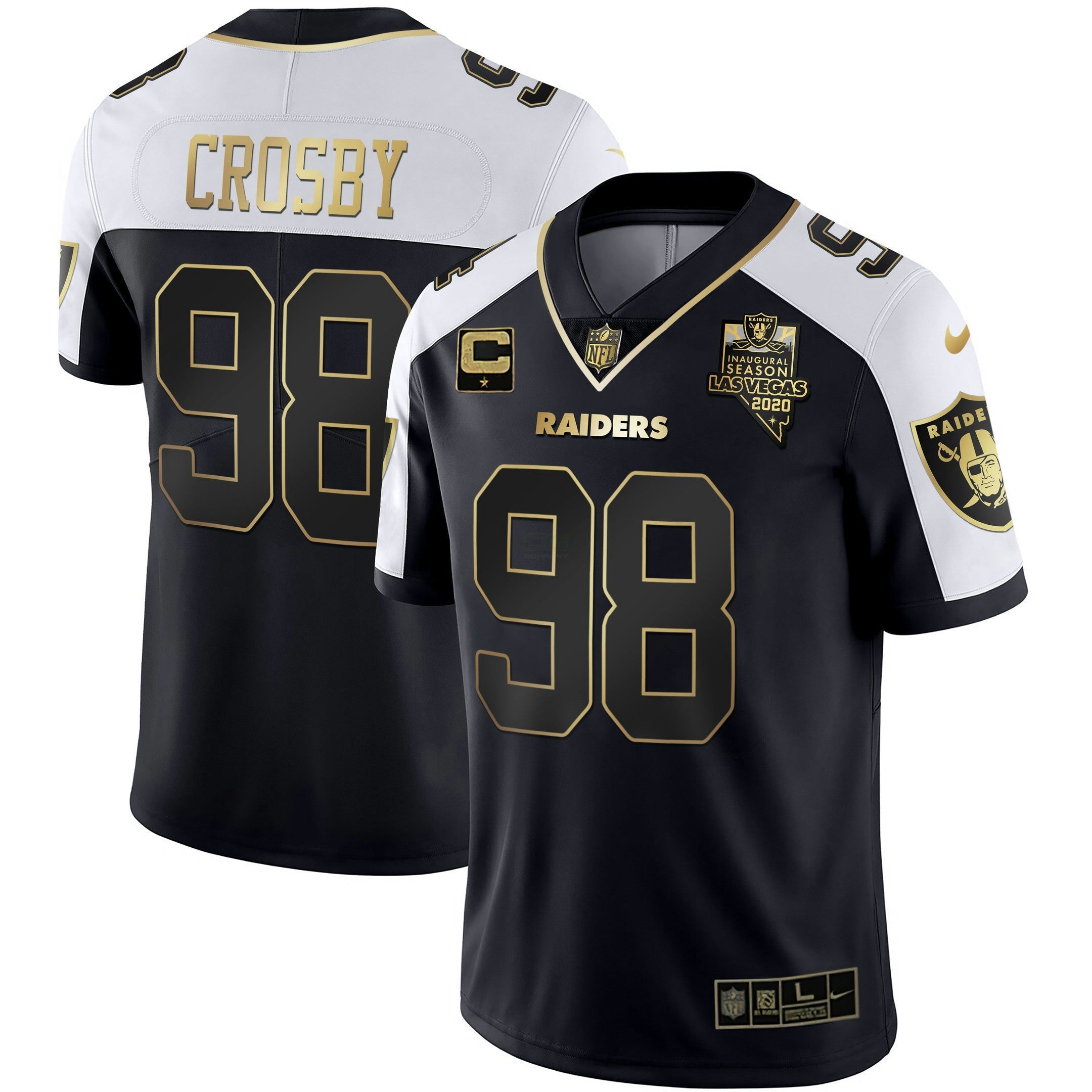 Camisa NFL Alternativa Vapor Preta Dourada Limited