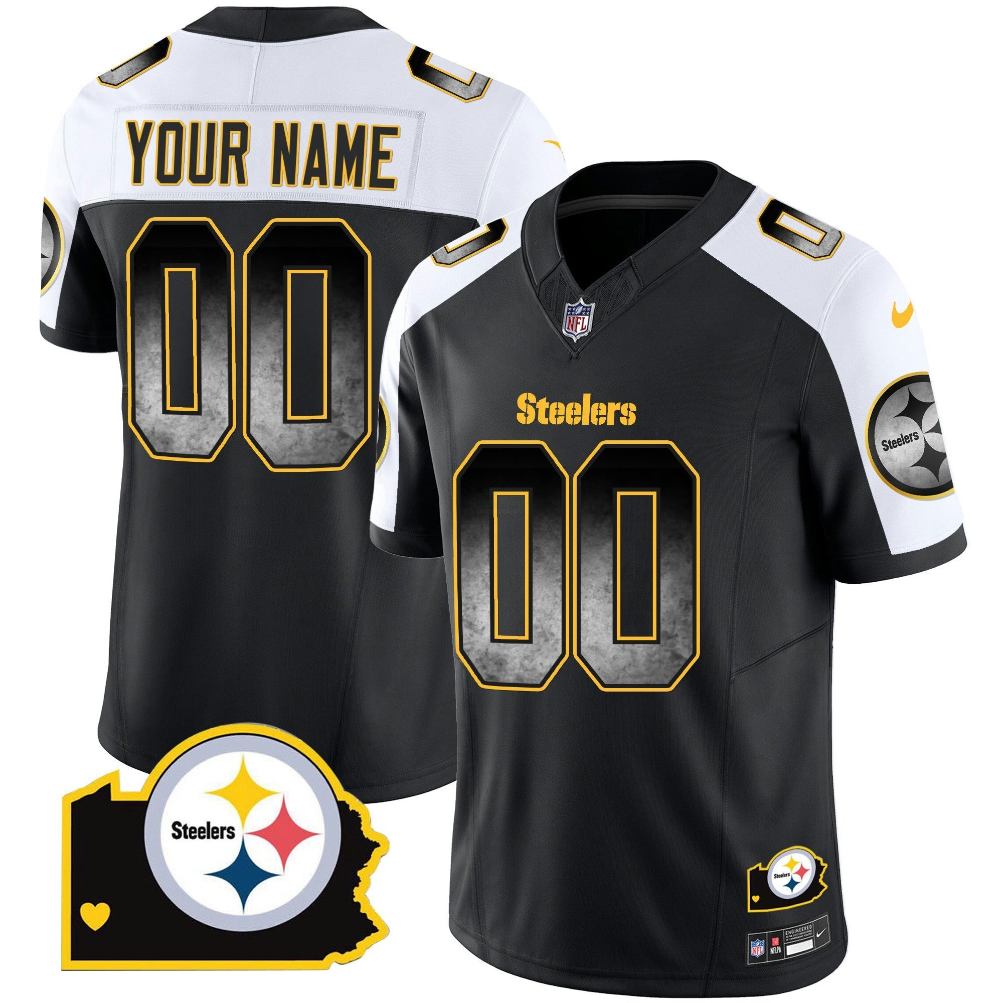 Camisa NFL Arch Smoke Home Patch Vapor Jersey