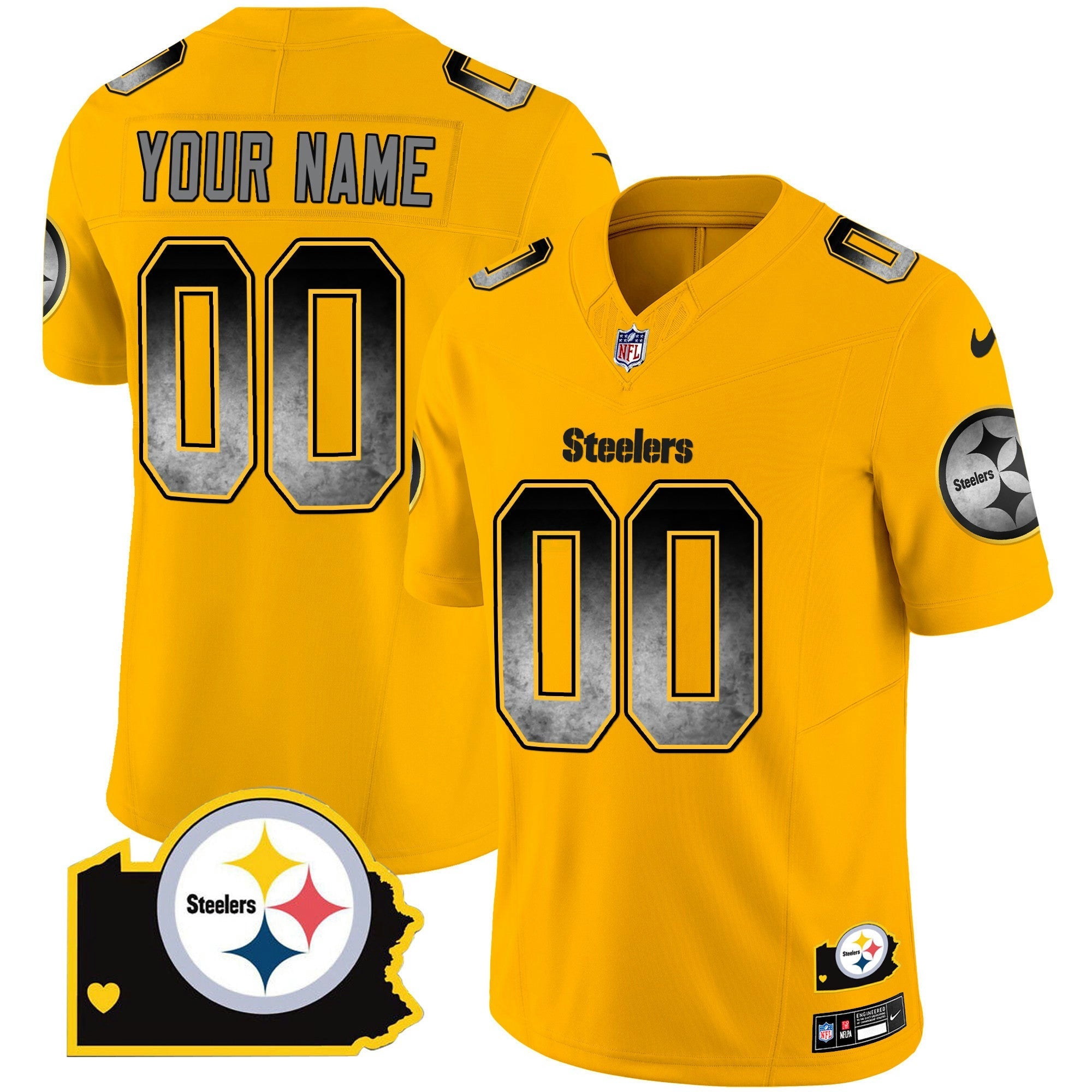 Camisa NFL Arch Smoke Home Patch Vapor Jersey