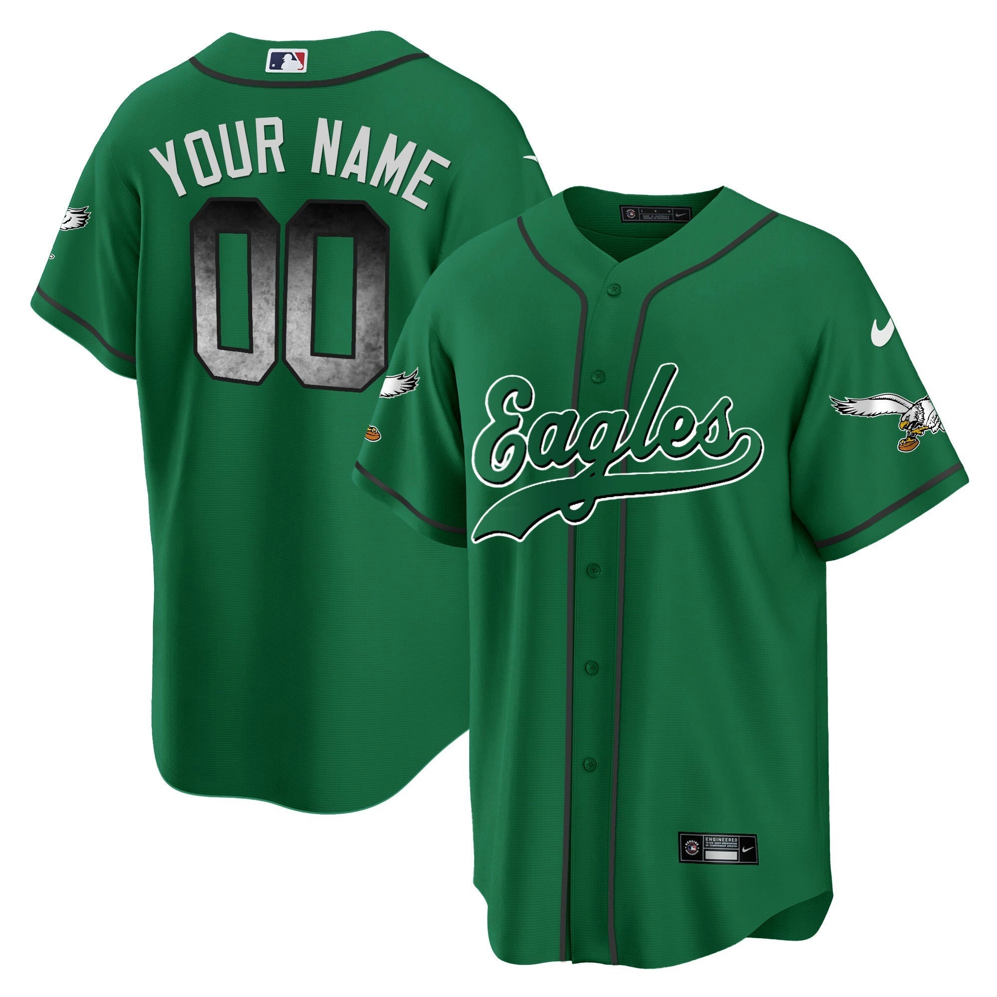 Camisa NFL Arch Smoke Kelly Green Jersey