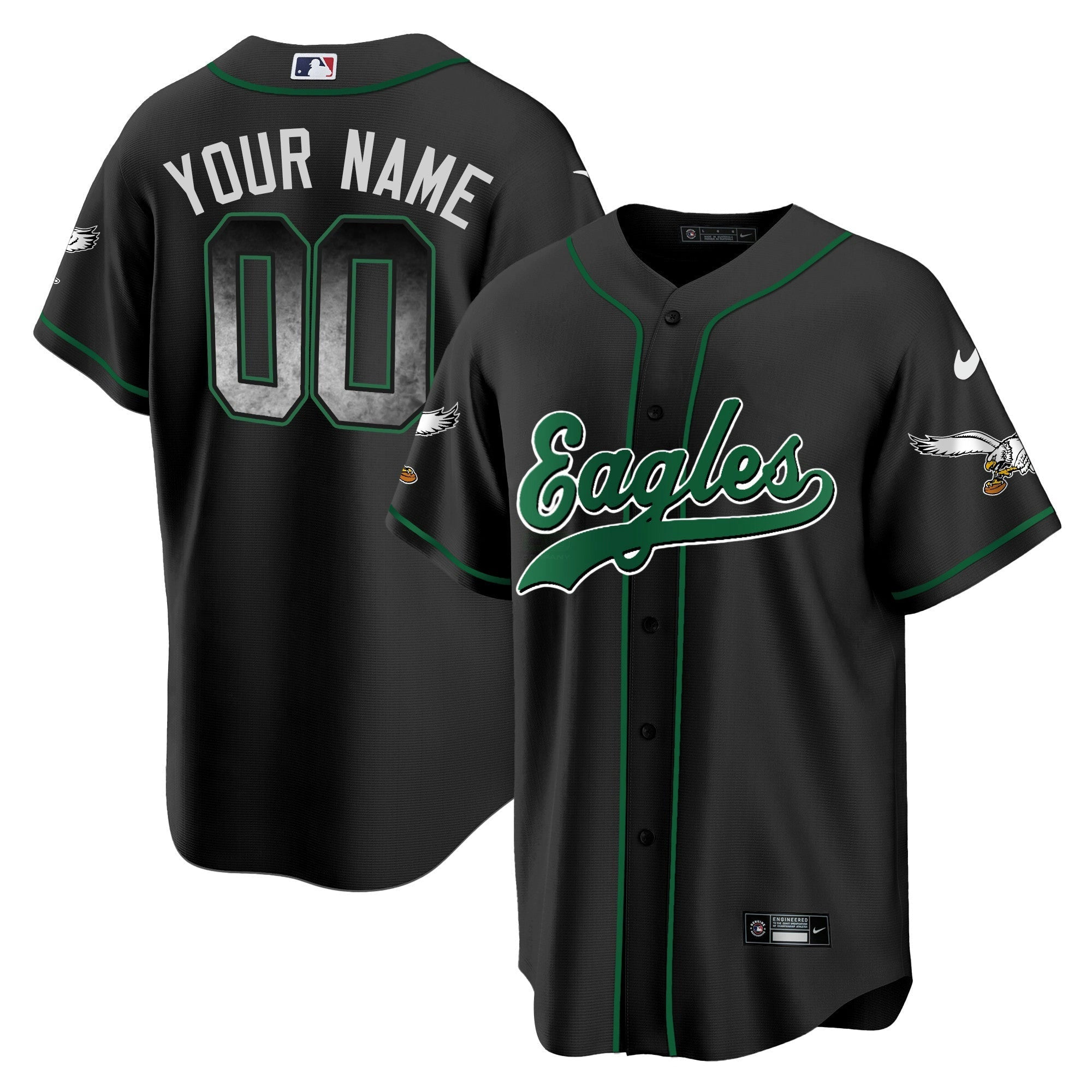Camisa NFL Arch Smoke Kelly Green Jersey