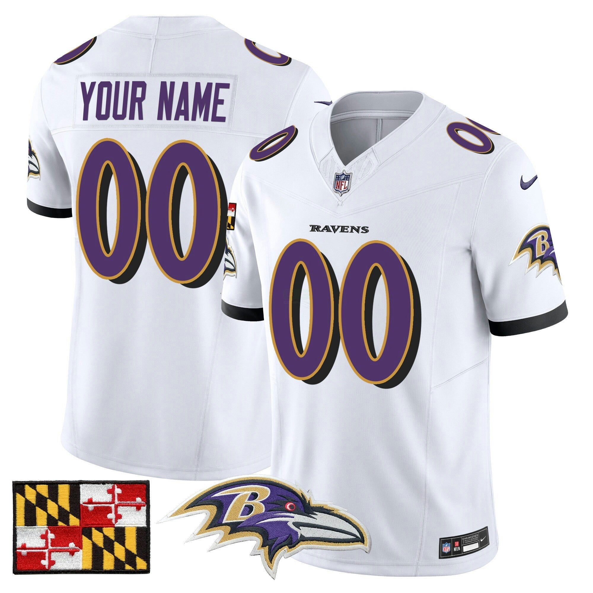 Camisa NFL Baltimore 2024 Maryland Flag Vapor Limited Jersey