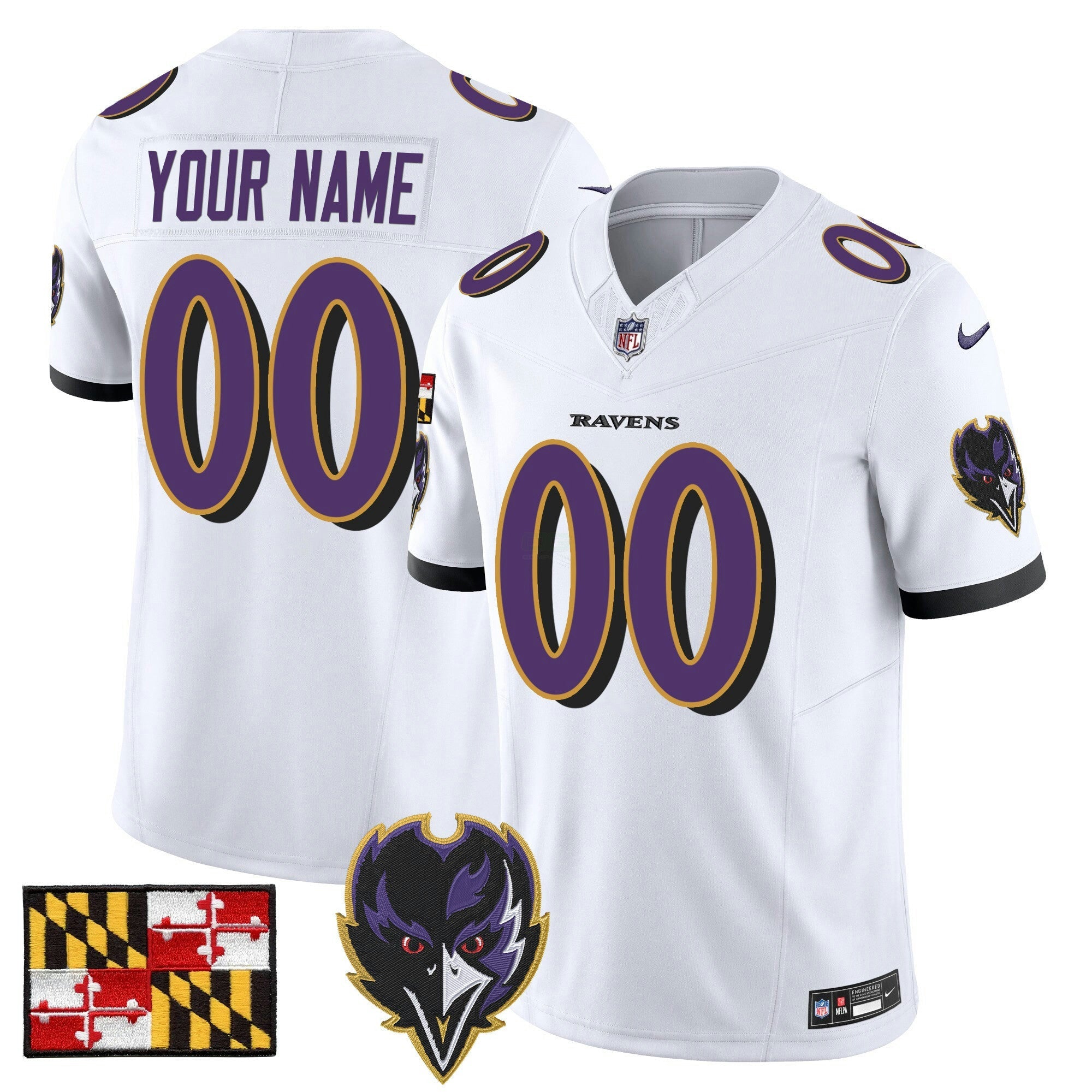 Camisa NFL Baltimore 2024 Maryland Flag Vapor Limited Jersey V2