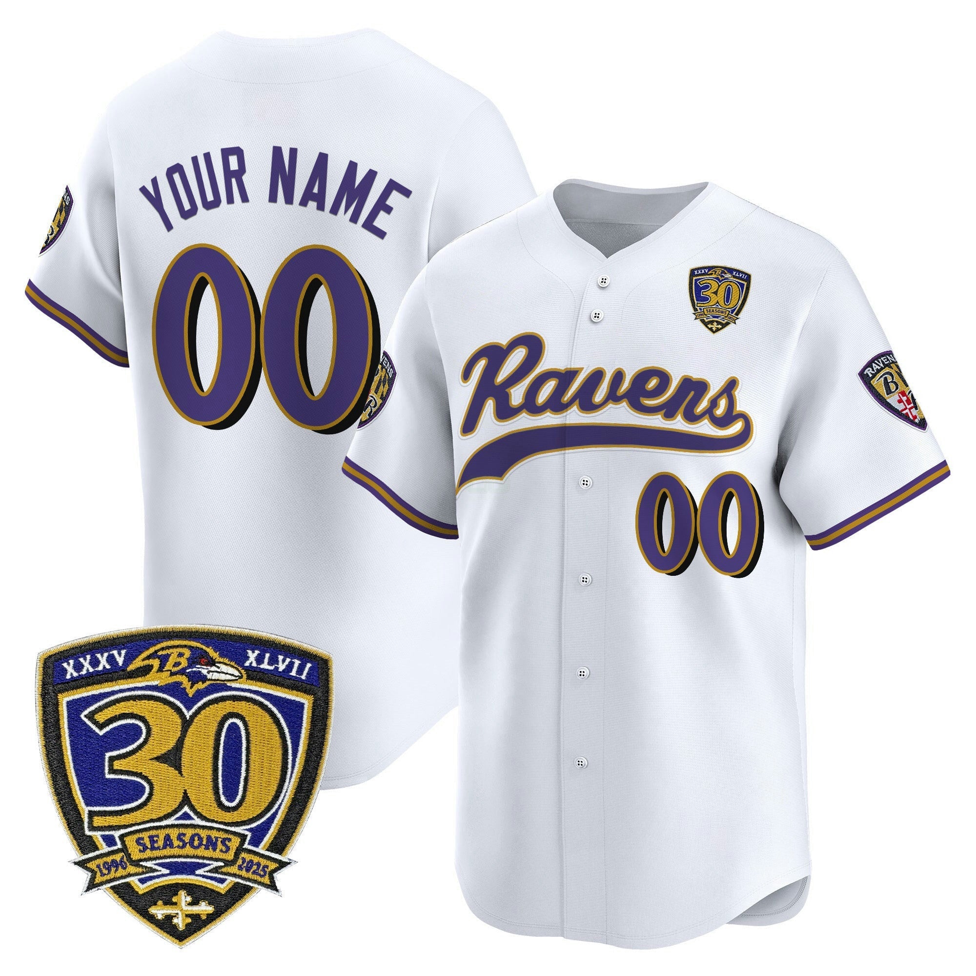 Camisa NFL Baltimore 2025 Vapor Jersey – 30th Anniversary Patch