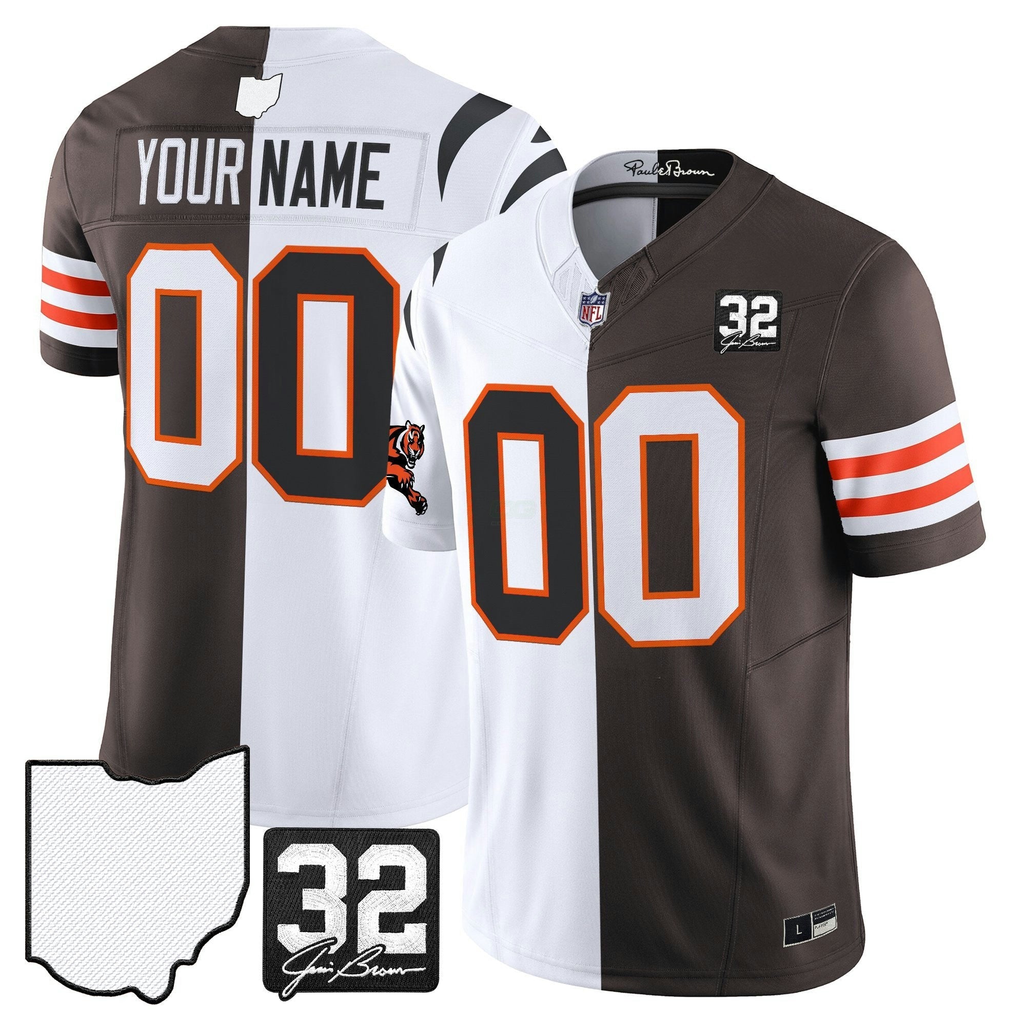 Camisa NFL Bengals x College Football’ Split Vapor Limited Jersey