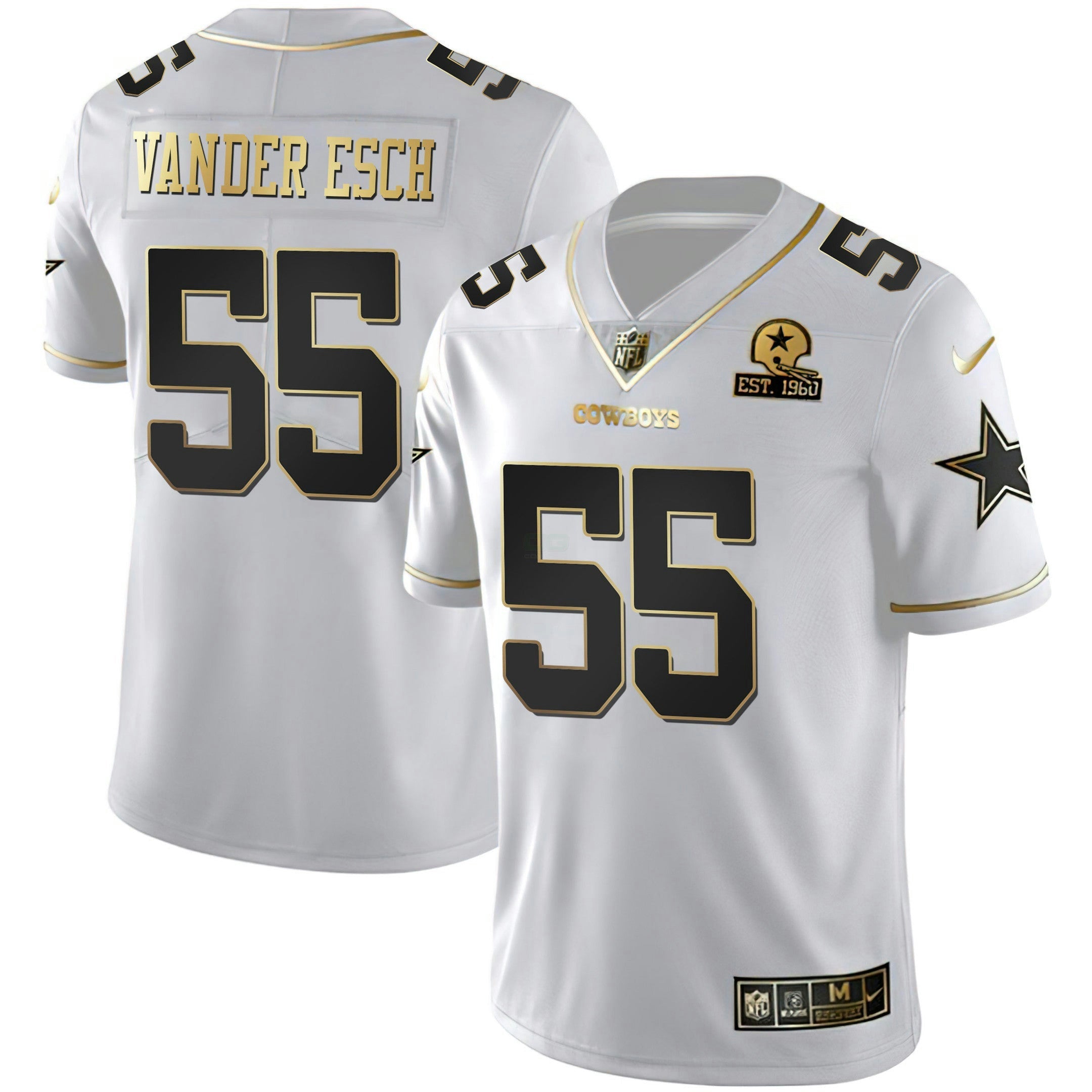Camisa NFL Branca Dourada Est 1960 Patch