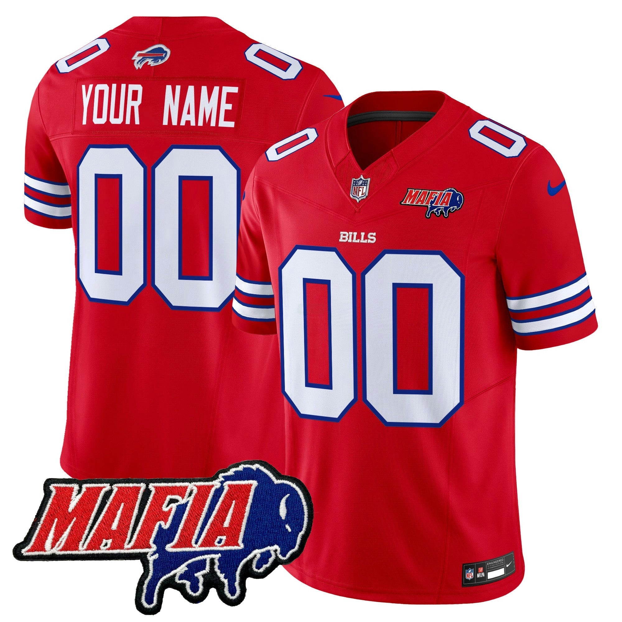 Camisa NFL Buffalo 2025 Mafia Patch Vapor Limited Jersey