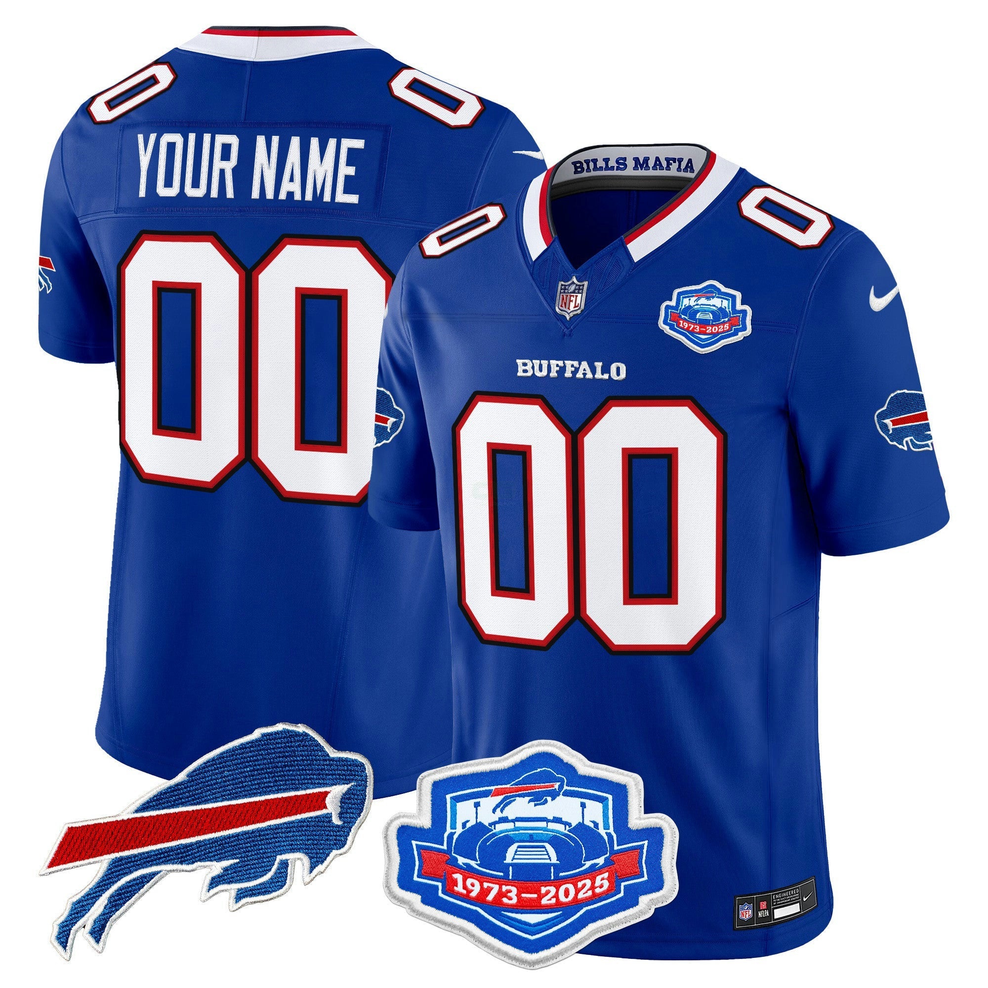 Camisa NFL Buffalo 2025 Rivalries Vapor Limited Jersey – Farewell Season Patch