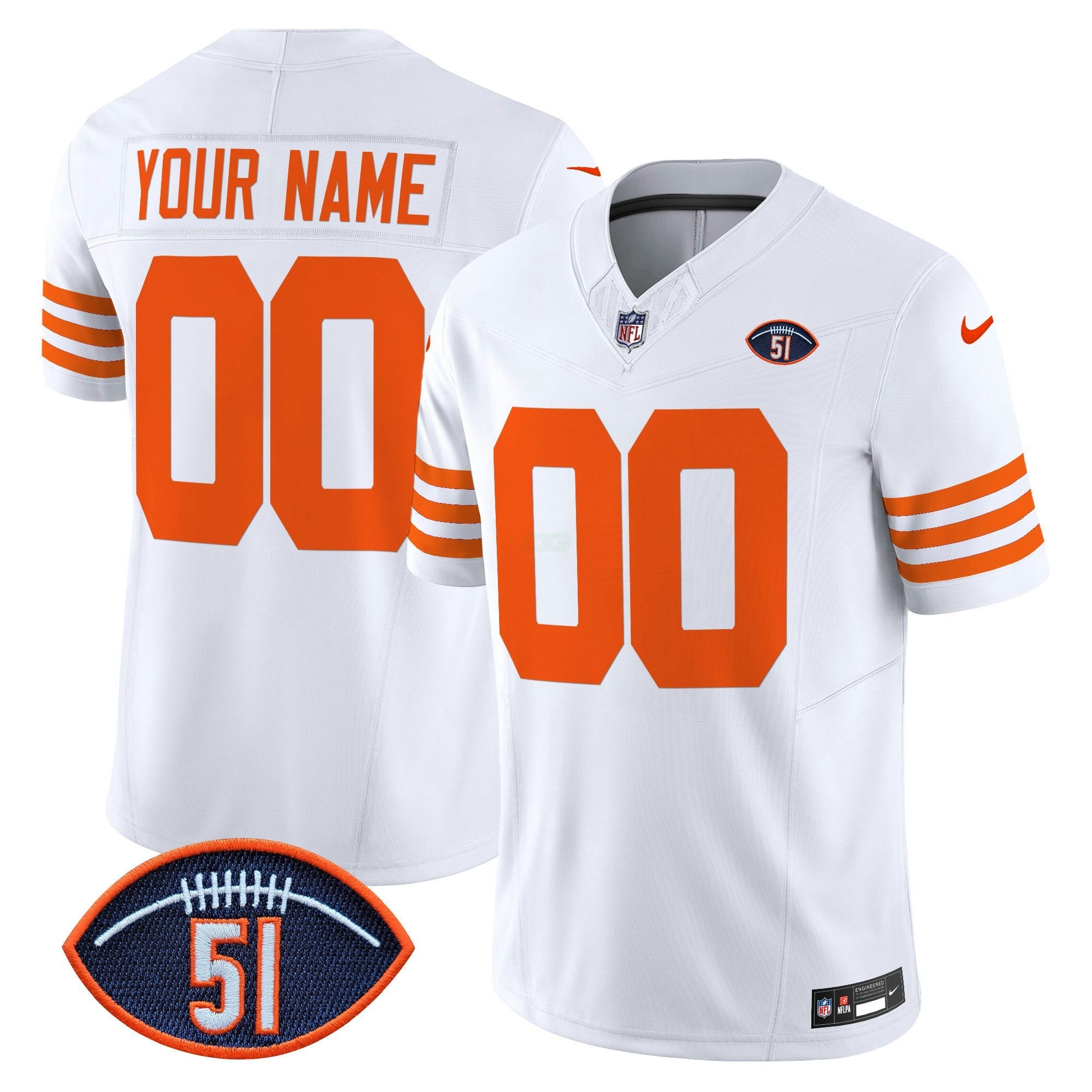 Camisa NFL Chicago Dick Butkus Patch Throwback Vapor Limited Jersey