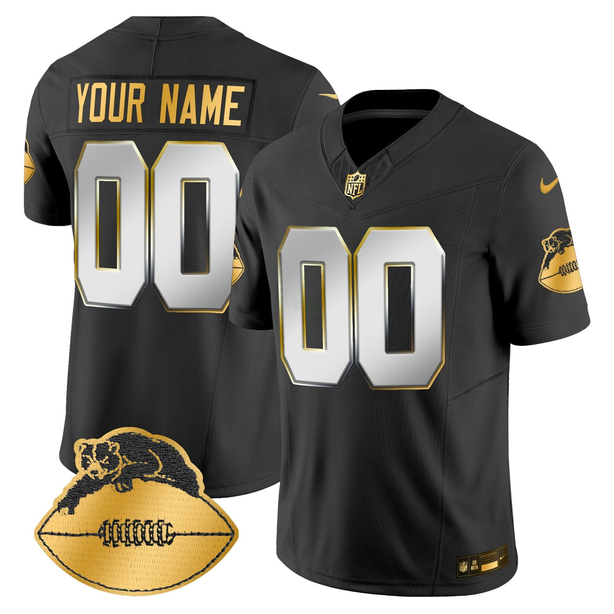 Camisa NFL Chicago Throwback Dourada Vapor Limited Jersey