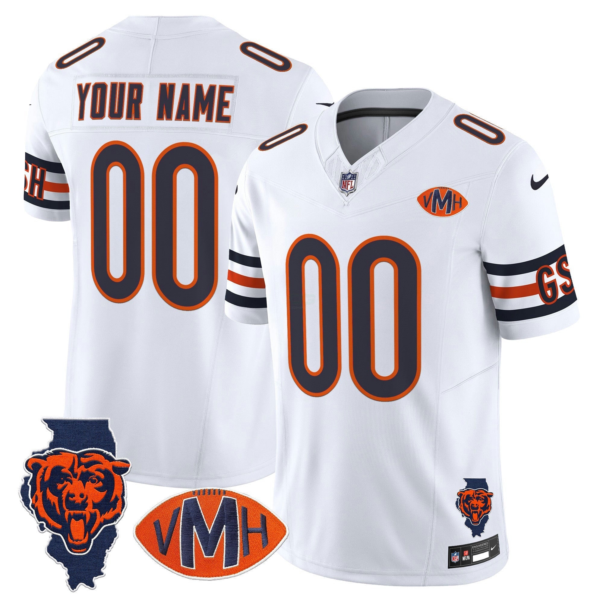 Camisa NFL Chicago Virginia McCaskey Memorial Patch Vapor Jersey