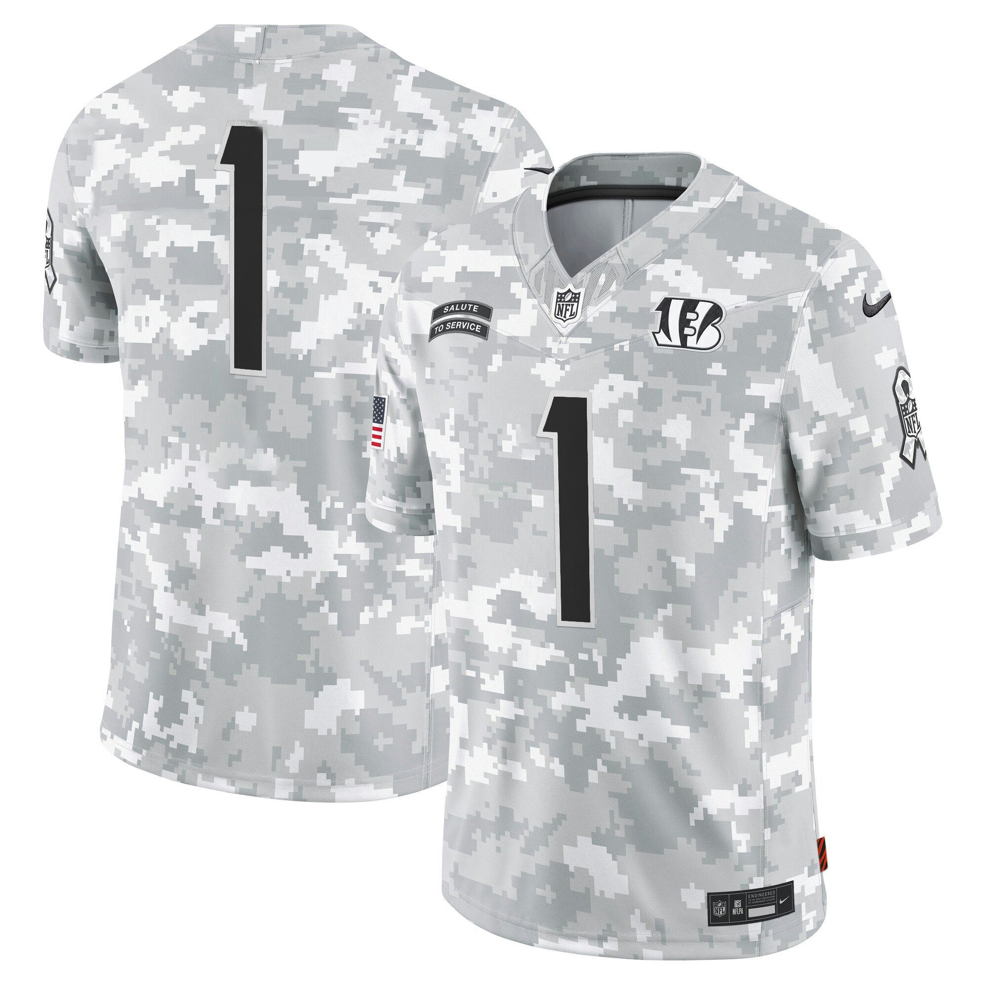 Camisa NFL Cincinnati 2024 Salute to Service Vapor Limited Jersey – Arctic Camo