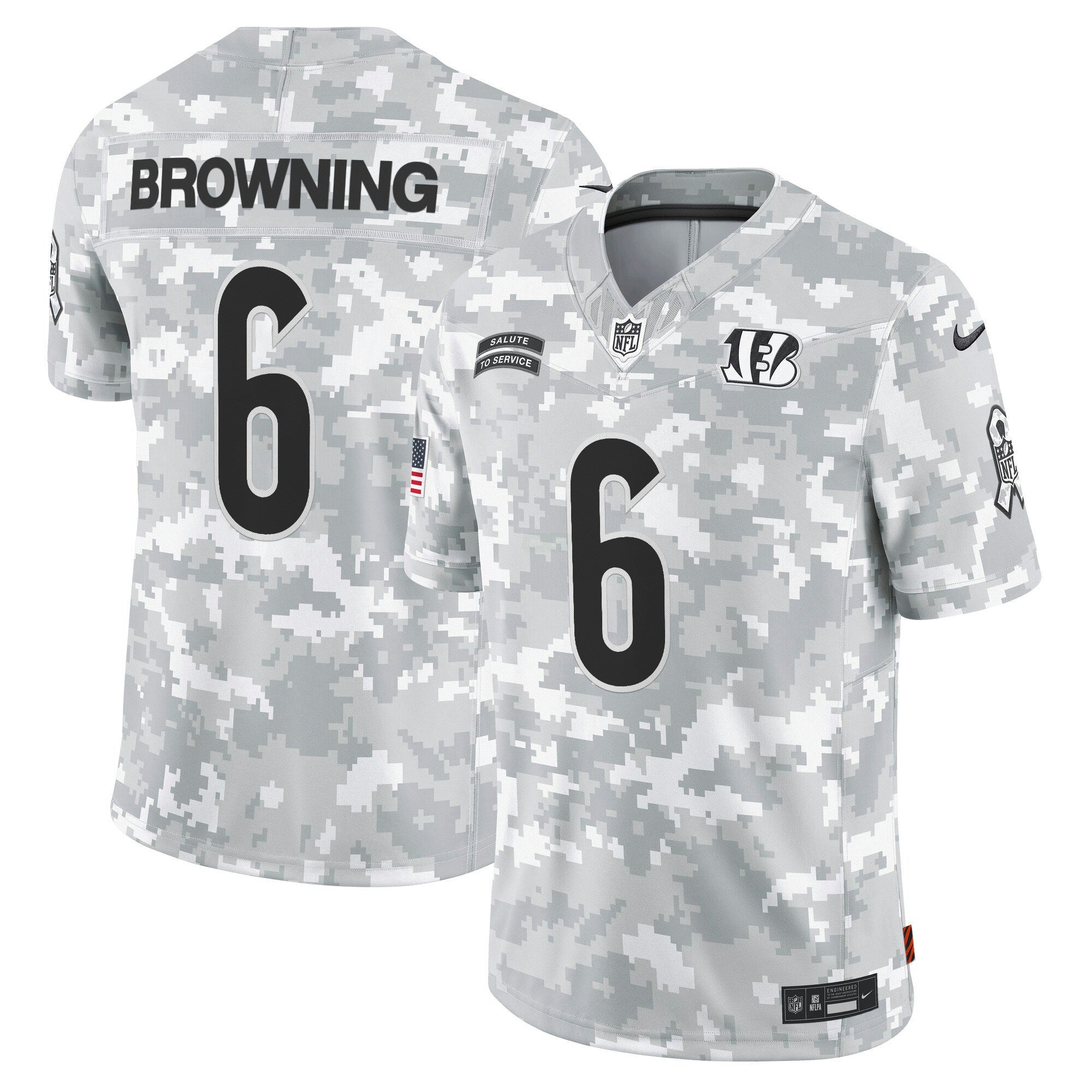 Camisa NFL Cincinnati 2024 Salute to Service Vapor Limited Jersey – Arctic Camo